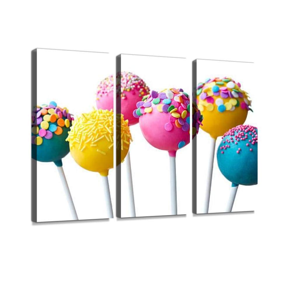 Royalty-Free Cake Pops Lollipop Stock Photos & Images - Premium Canvas Wall Art Paintings for Living Room & Bedroom Decor - 3-Panel Home Wall Decor Posters - Perfect for Parties, Bakeries & Sweet Shop Displays