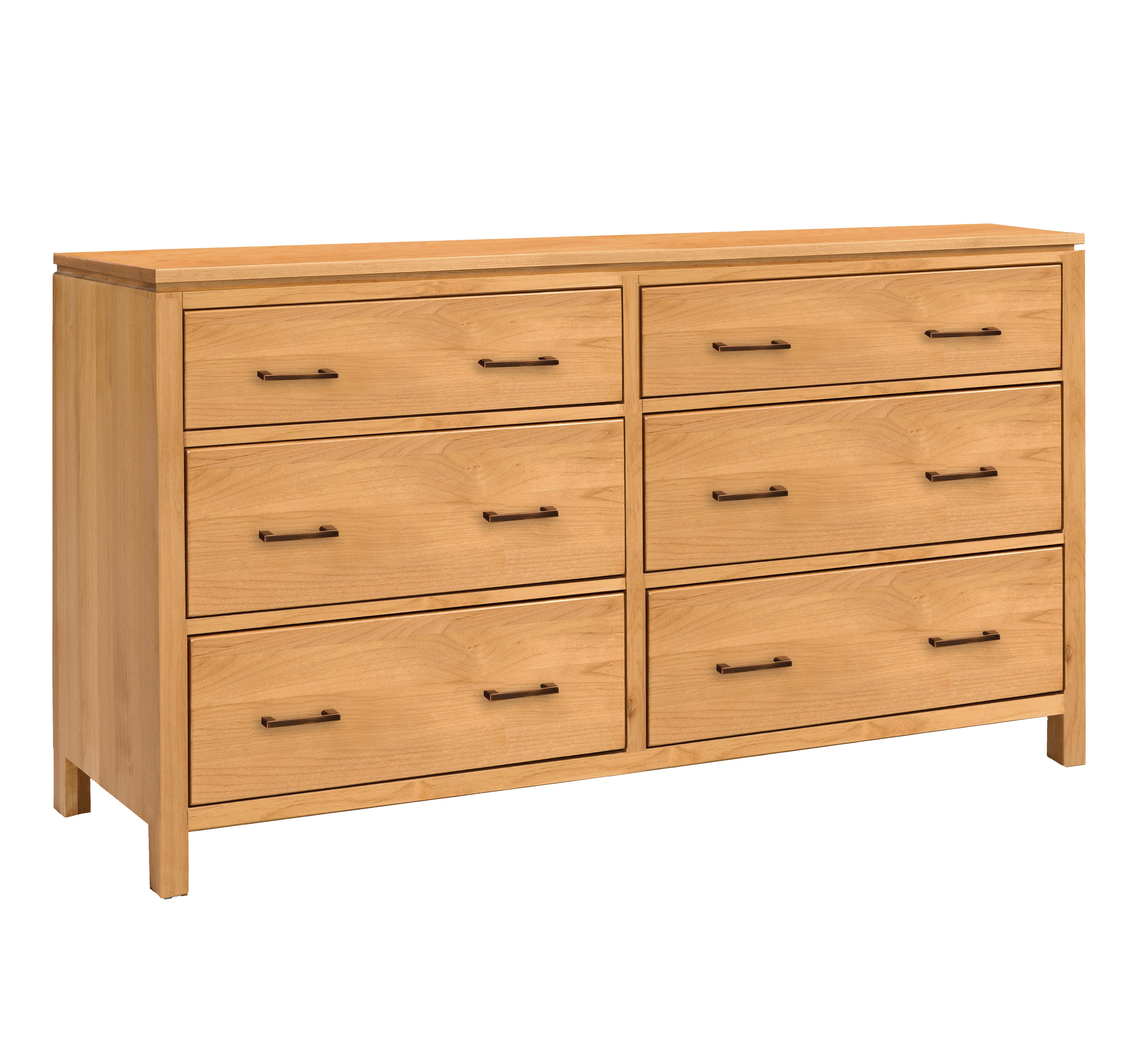 2 West 6 Drawer Dresser - Modern Wooden Chest of Drawers for Bedroom Storage & Organization | Perfect for Master Bedroom, Guest Room or Dorm Furniture
