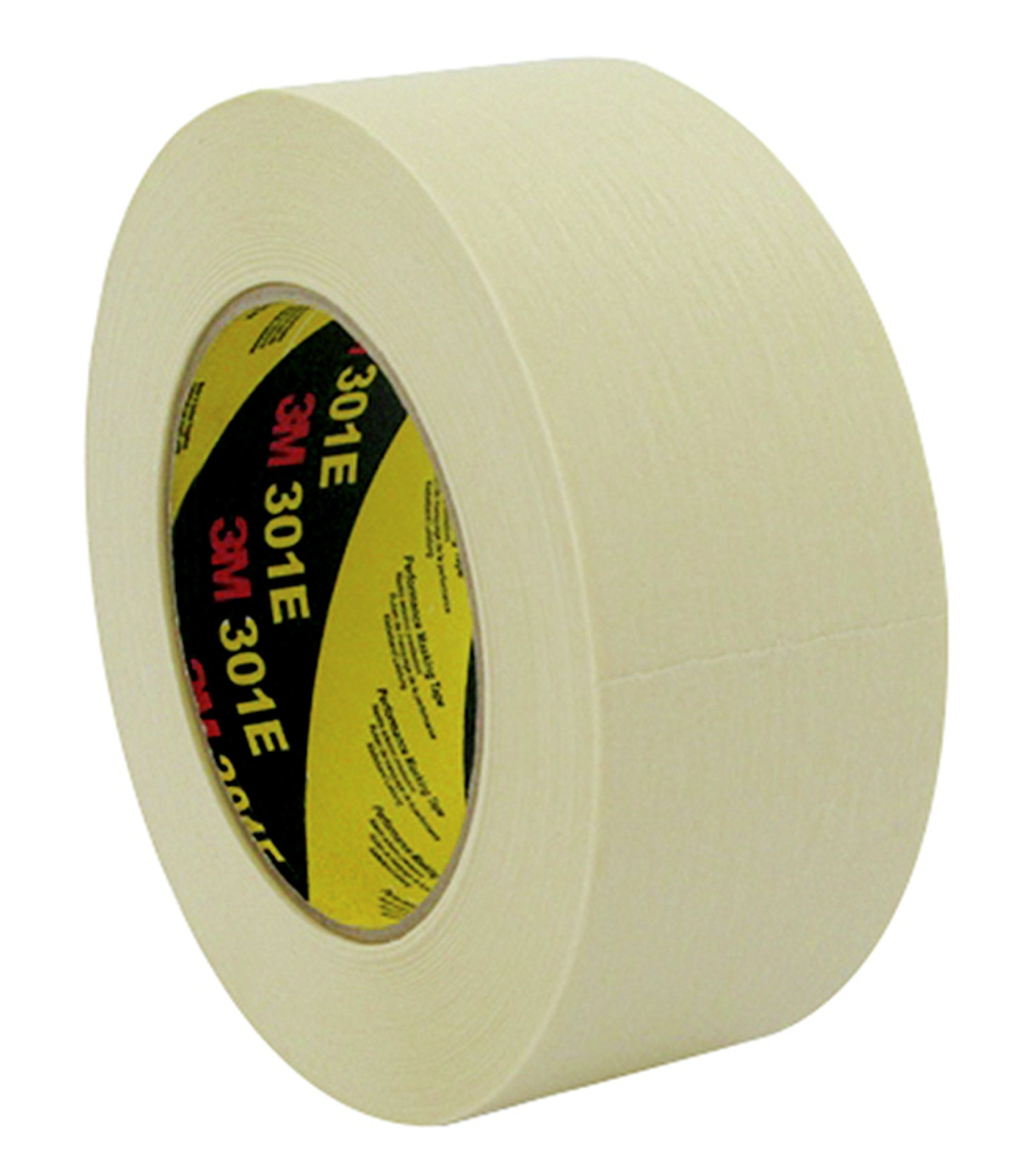 3M 7100042898 301E High-Performance Industrial Masking Tape - 18mm x 50m, Beige, 48-Pack - Perfect for Painting, Automotive, Construction & DIY Projects