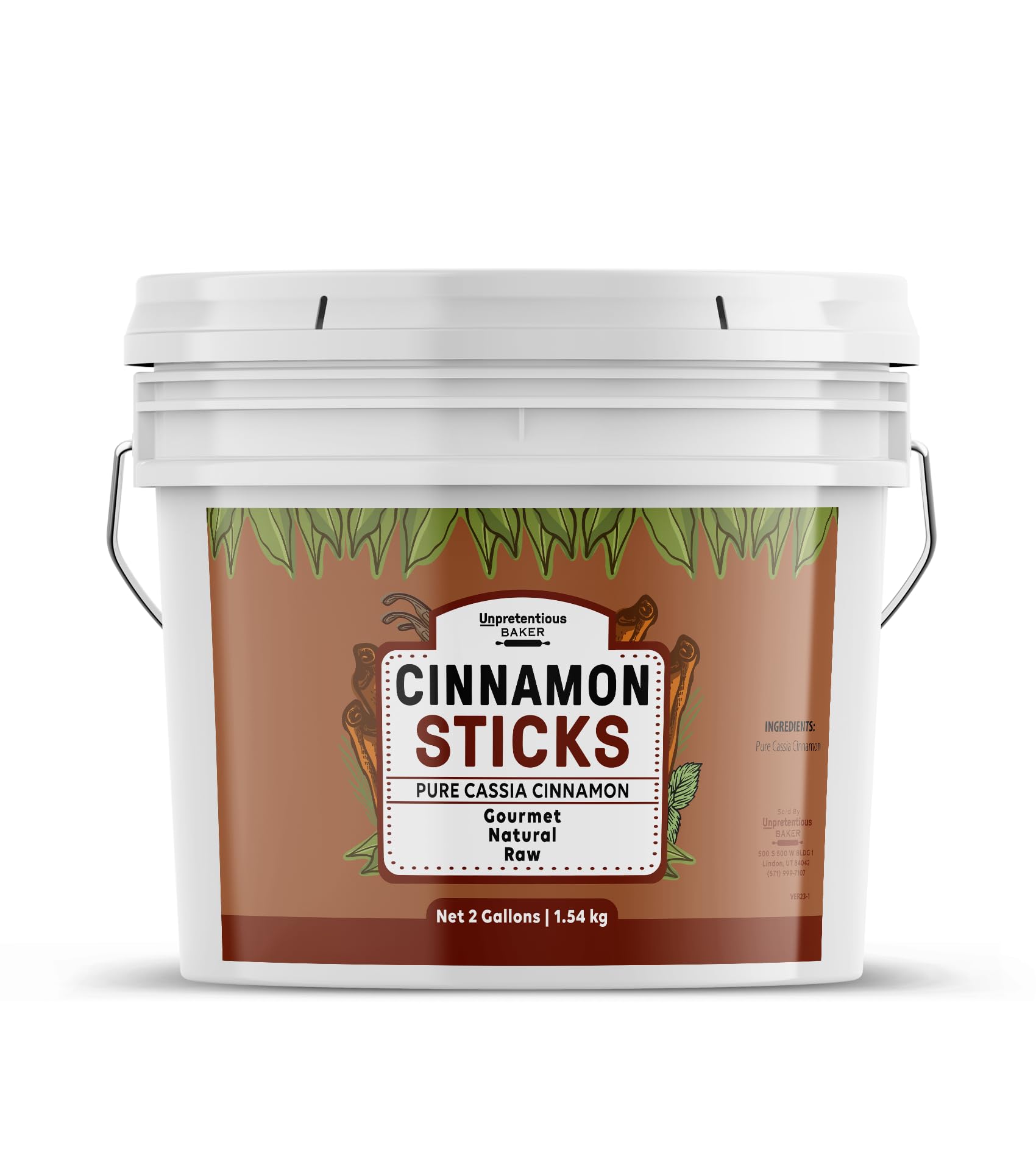Premium Cassia Cinnamon Sticks - 2 Gallon Bulk Bucket | 100% Pure & Natural | Perfect for Cooking, Baking & Tea | Ideal for Restaurants, Bakeries & Home Chefs