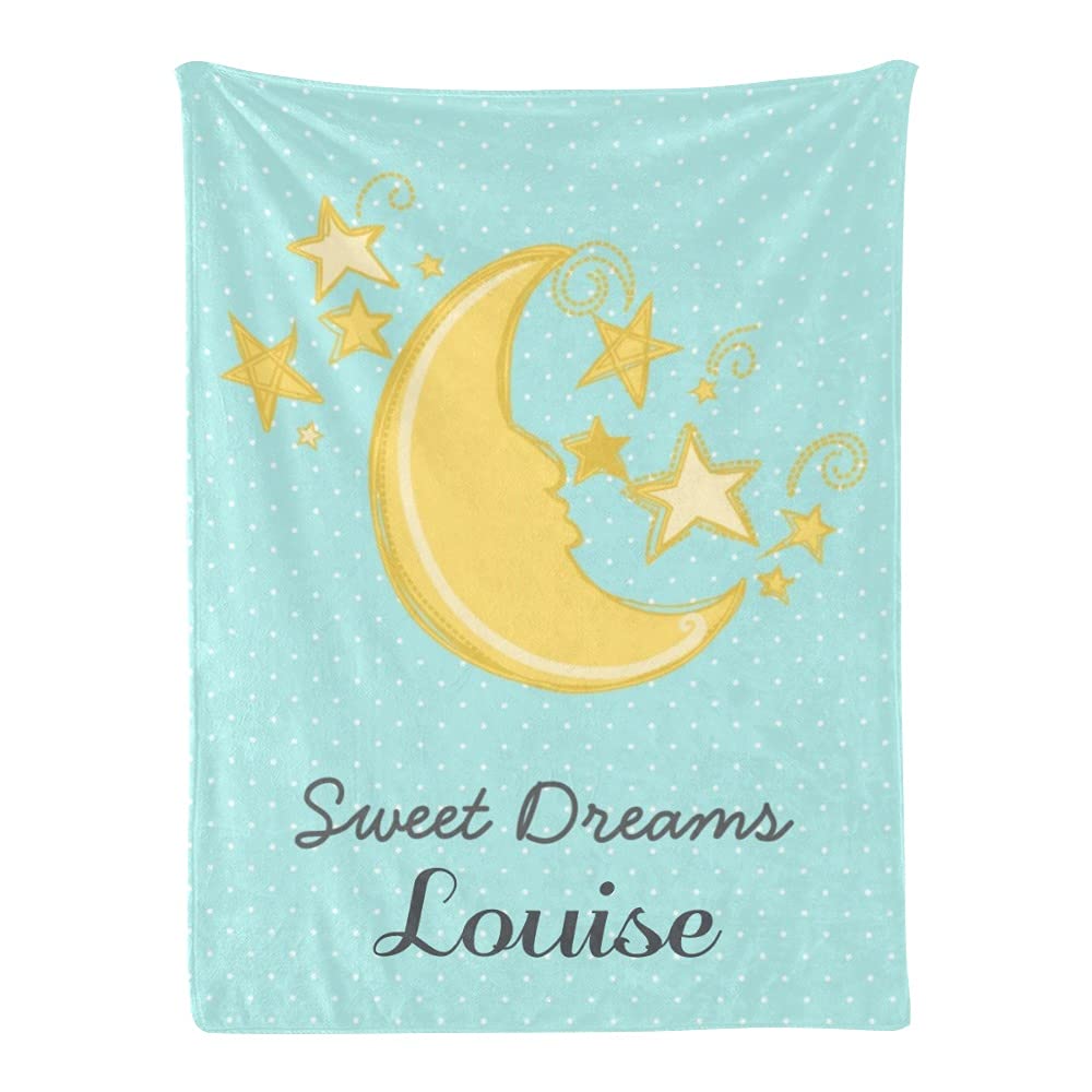 Personalized Baby Blankets with Name for Boys & Girls - Custom Receiving Swaddle Blanket 30x40 Inches - Newborn Nursery Gift for Baby Showers, Christenings & Birthdays