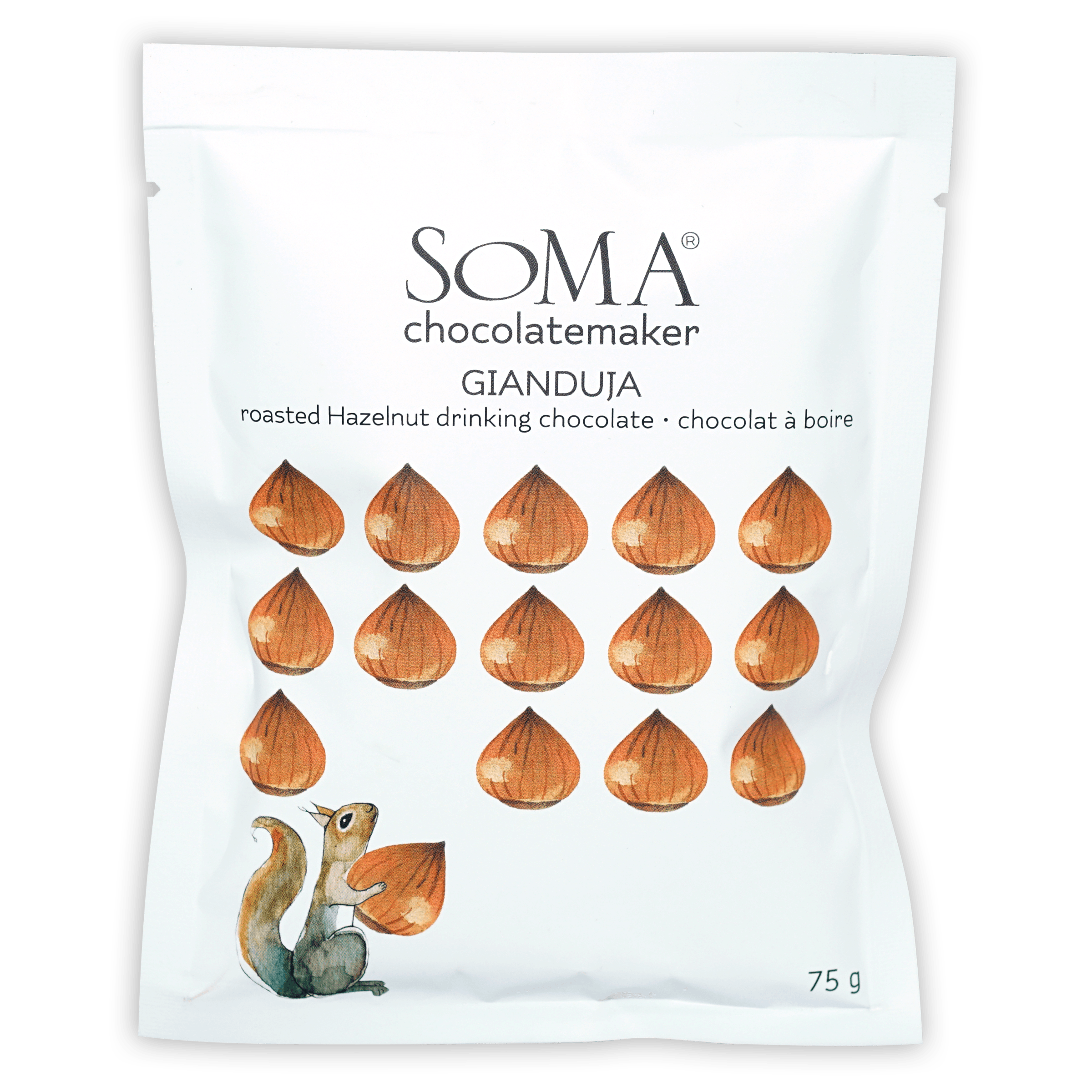 Premium Soma Drinking Chocolate Gianduja - Rich & Creamy Hot Cocoa Mix for Gourmet Chocolate Lovers - Perfect for Cozy Winter Nights & Holiday Gifts