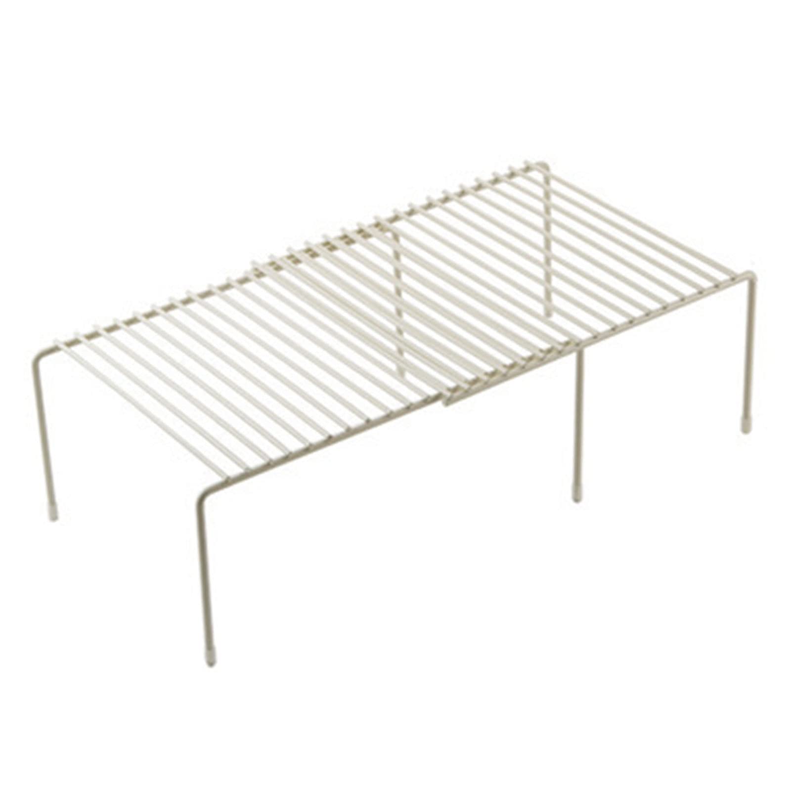 Expandable Kitchen Storage Shelf Rack - White Spice Rack & Cabinet Organizer for Countertops, Pantry & Bathroom | Space-Saving Shelf for Spices, Cosmetics & Small Items