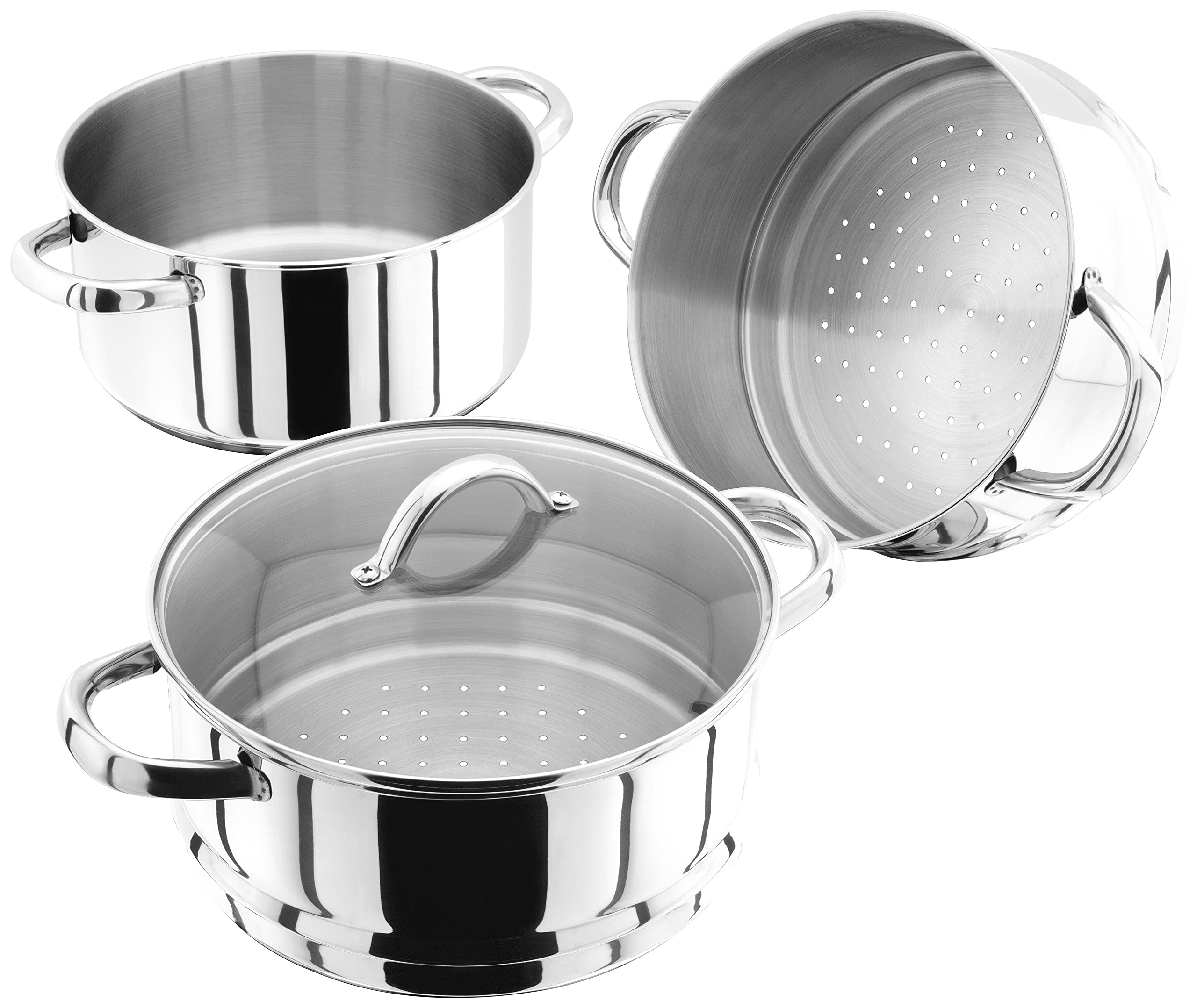 Judge JX04 3-Tier Stainless Steel Food Steamer Set - 8.5