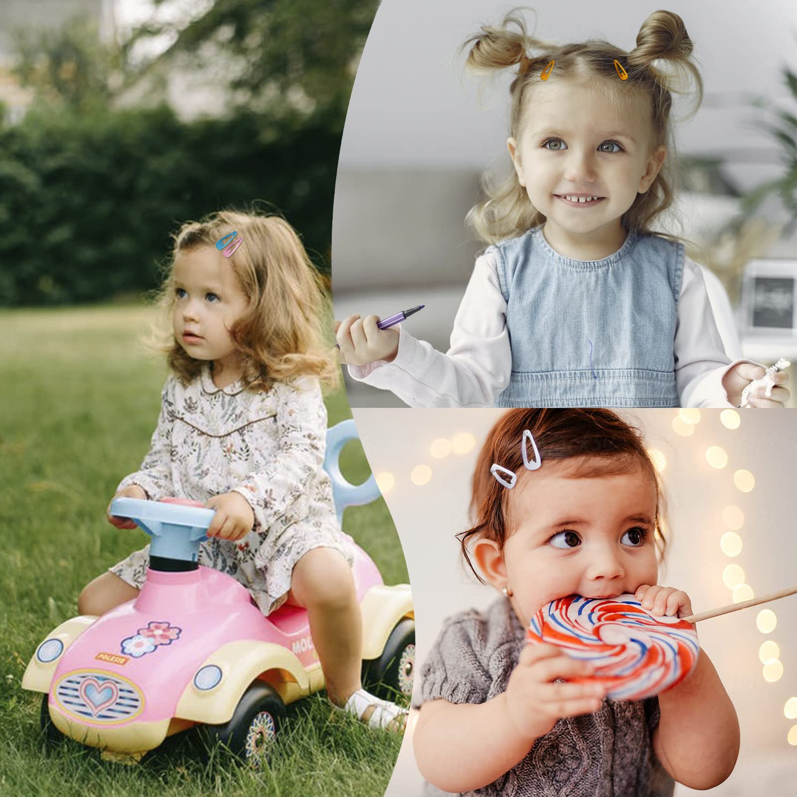 120PCS Premium Snap Mini Hair Clips for Girls & Toddlers - Non-Slip Metal Hair Barrettes with Bows (30 Colors, 1.2 Inch) - Perfect for School, Parties & Daily Hair Styling