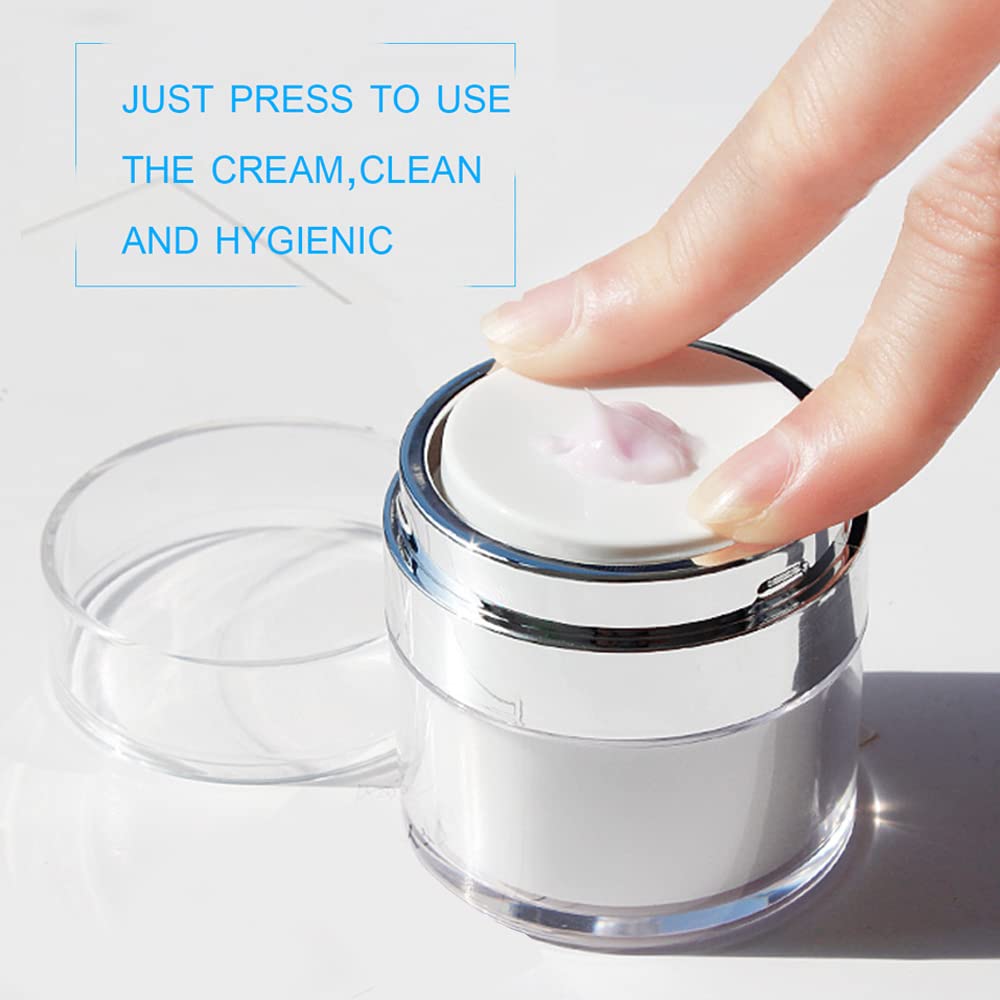 Airless Pump Bottles for Cosmetics - Refillable Travel Containers for Creams, Gels & Lotions with Spatula | Perfect for Skincare, Makeup & Toiletries On-The-Go