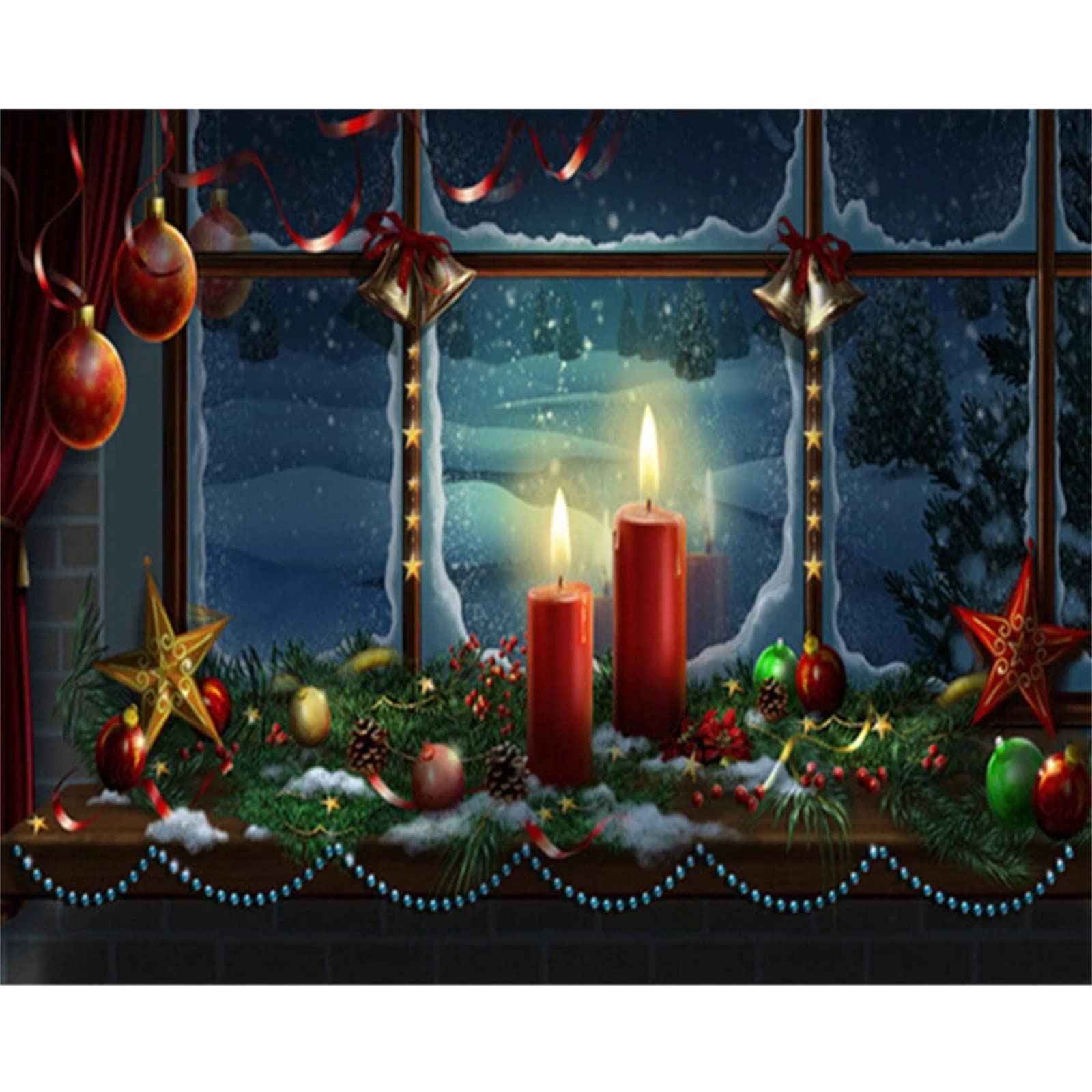 5D Diamond Painting Kit for Adults - Christmas Round Full Drill Diamond Art for Beginners, 10x12 inch (25x30cm) Home Wall Decor - Perfect for Holiday Gifts, DIY Craft Projects & Relaxation Therapy