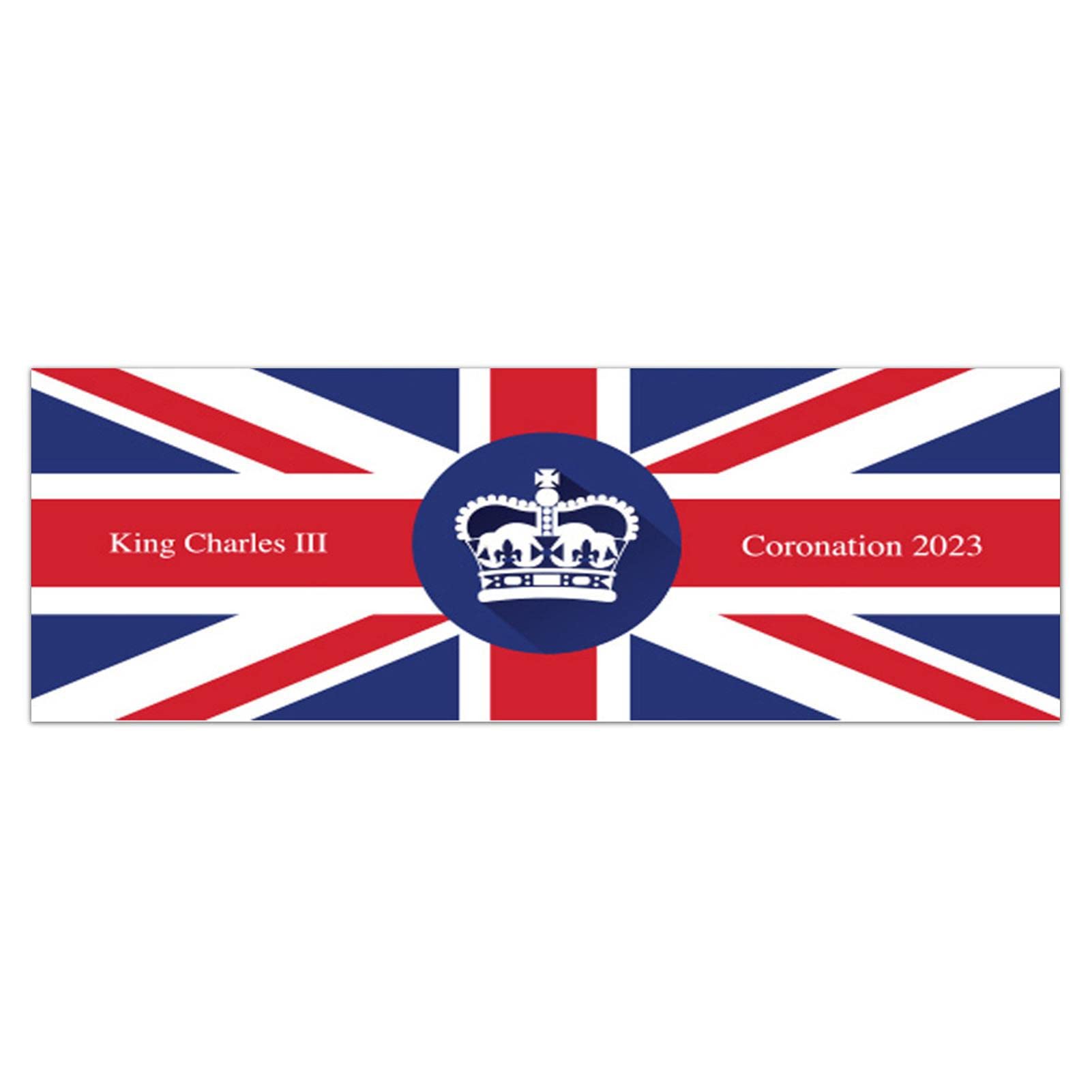 King Charles Coronation Flag - 6.2 Ft Union Jack Banner for Royal Inauguration, National Day Parade & Home Decoration | Premium UK Souvenir Gift for Royal Events & British Themed Parties