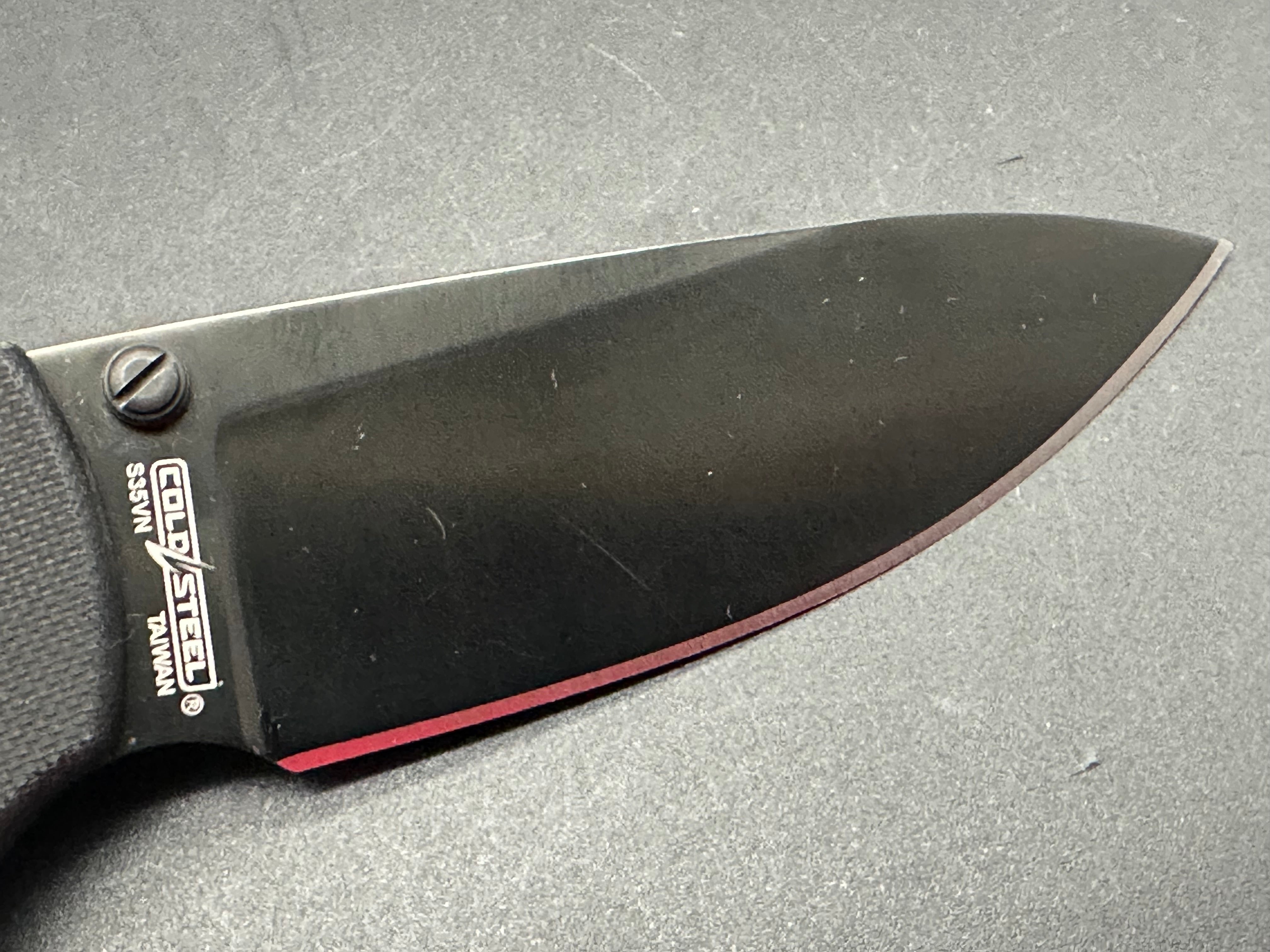 Cold Steel American Lawman Knife - Black Handle, S35VN Steel Blade - Tactical Folding Knife for Outdoor, Camping & Survival