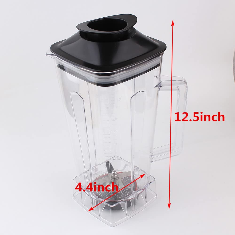 Anbige 64 OZ Replacement Container with Blade and Lid - Compatible with Vitamix 5200 5300 A2300 A2500 A3500 VM0101E VM0103 VM0158 VM0197 Blenders - Perfect for Smoothies, Soups, and Nut Butters