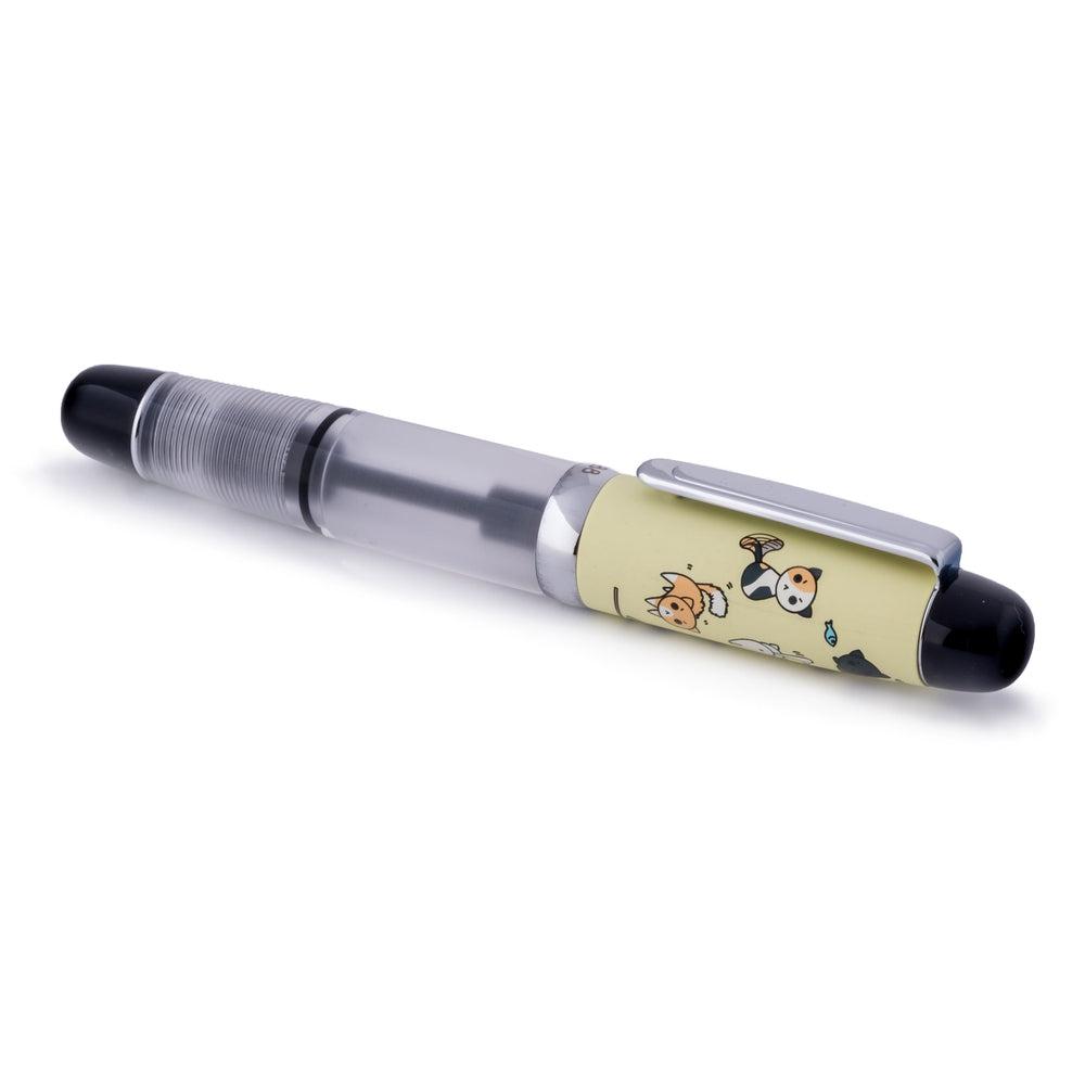 Opus 88 × Twenty Sides Grumpy Kitty Fountain Pen - Premium Japanese Eyedropper Fountain Pen for Writing, Journaling & Collectors (Ideal Gift for Cat Lovers & Stationery Enthusiasts)