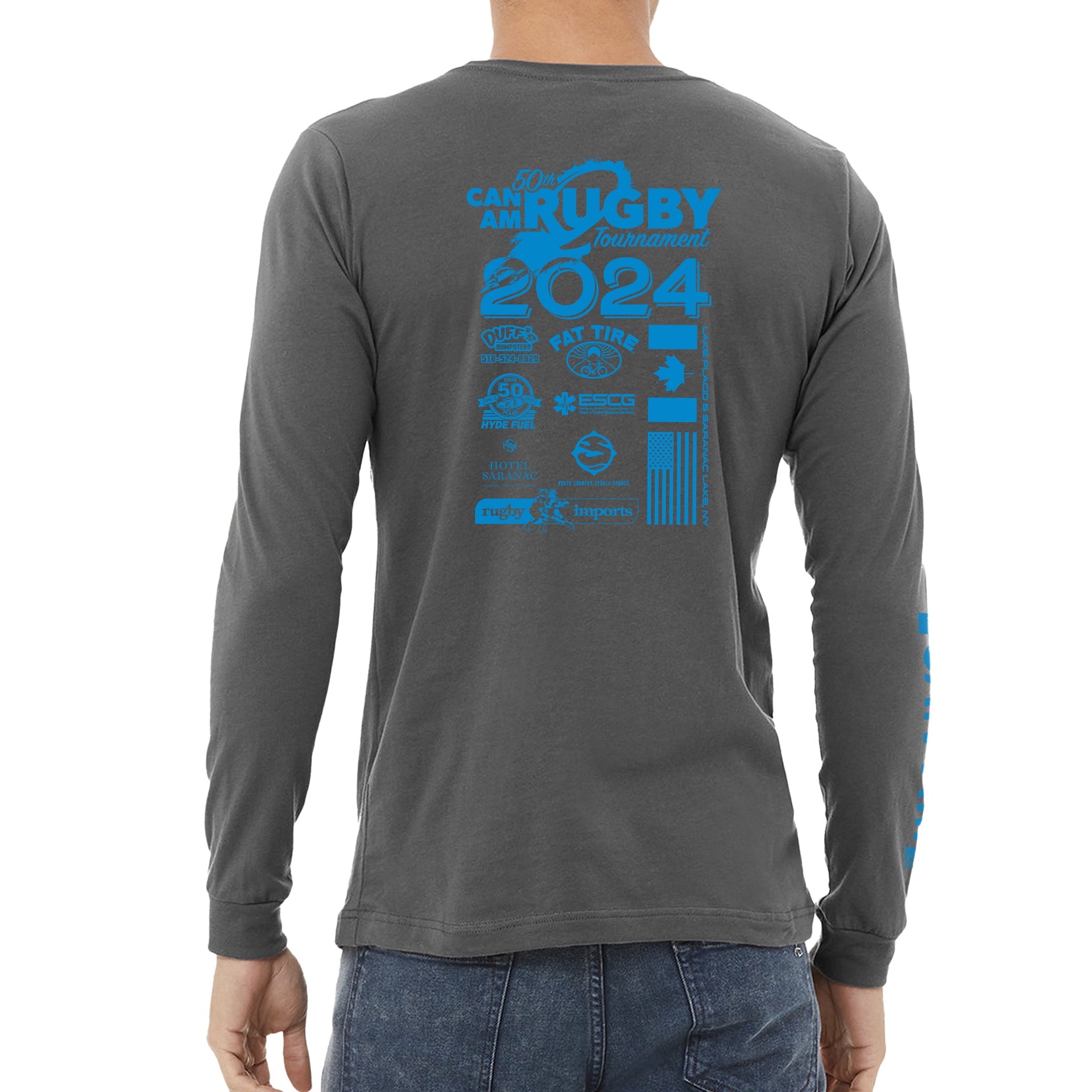 Can Am Rugby 2024 Performance Long Sleeve Shirt - Men's Athletic Jersey for Rugby Training & Outdoor Sports