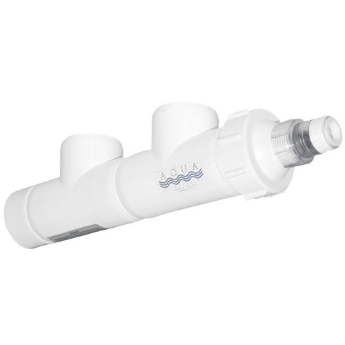 Aqua UV 8 Watt 3/4 Inch UV Sterilizer with Wiper - Water Purification System for Ponds, Aquariums & Hydroponics | Eliminates Bacteria, Algae & Pathogens
