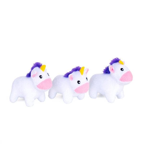 **Rainbow Plush Unicorn Dog Toy - Soft & Durable Zippy Burrow for Playtime & Cuddling - Perfect for Small & Medium Dogs**