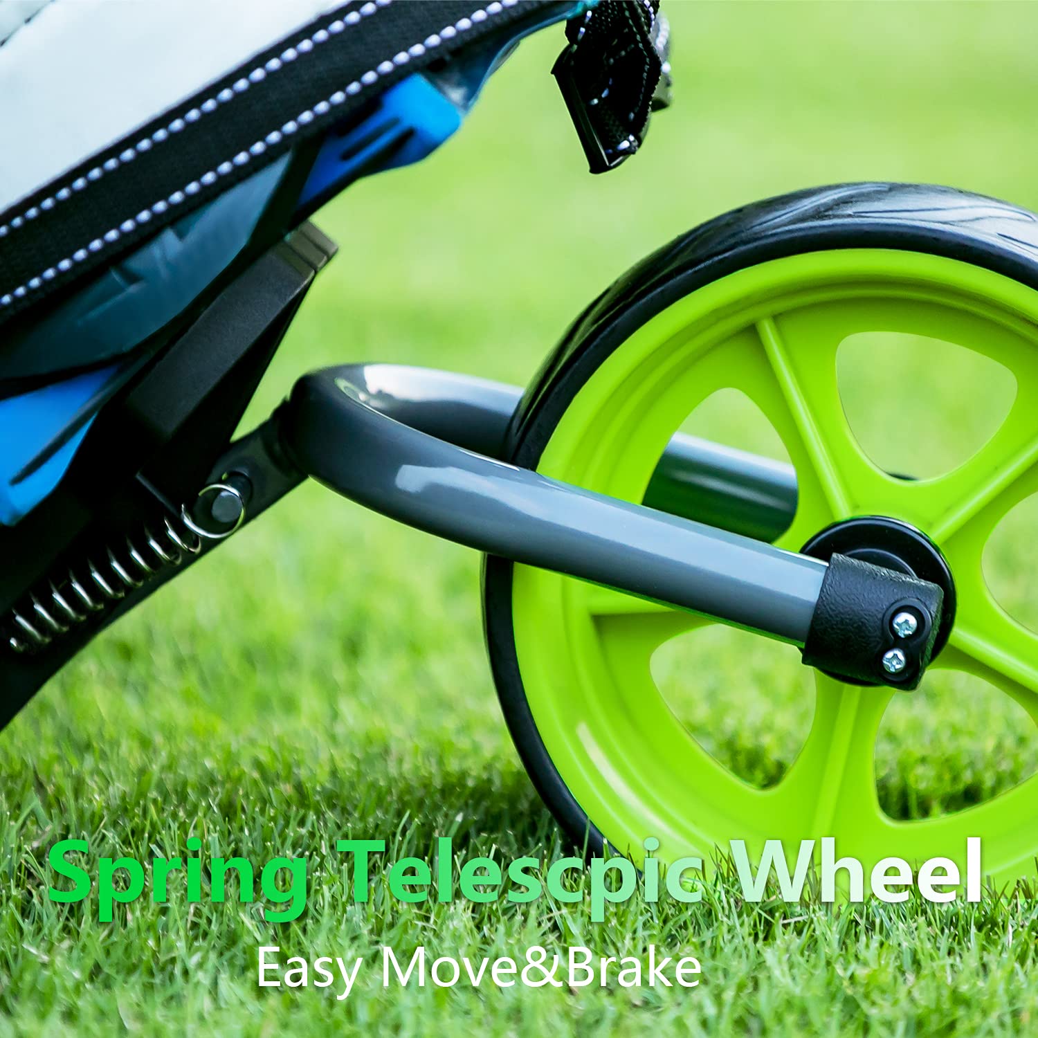 Premium 3-Wheel Golf Push Cart - Lightweight & Easy Fold Golf Pull Cart for Clubs & Bag with Scorecard Holder, Phone Mount & Storage Bag - Ideal for Course, Driving Range & Practice (Green)