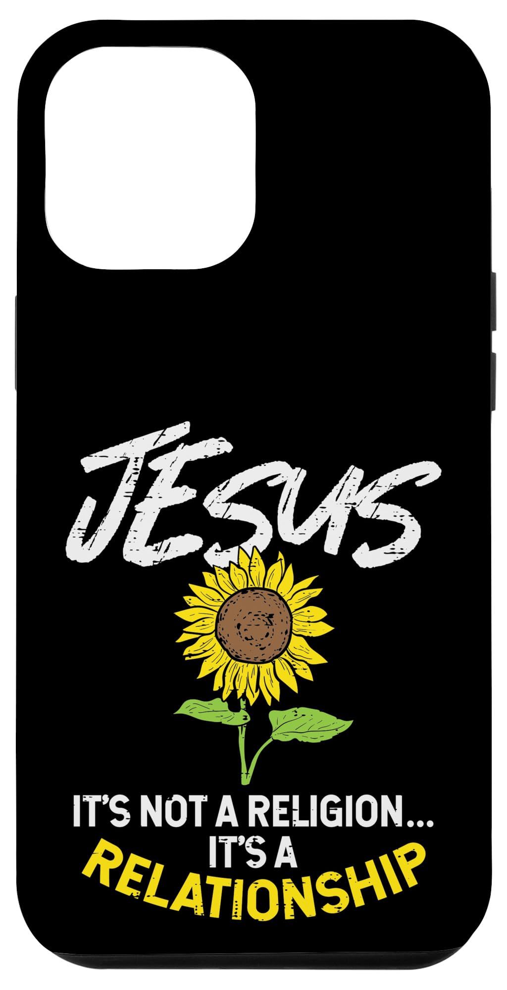 iPhone 12 Pro Max Case - Sunflower Design with Inspirational Christian Message - Perfect Gift for Believers & Faith-Based Occasions