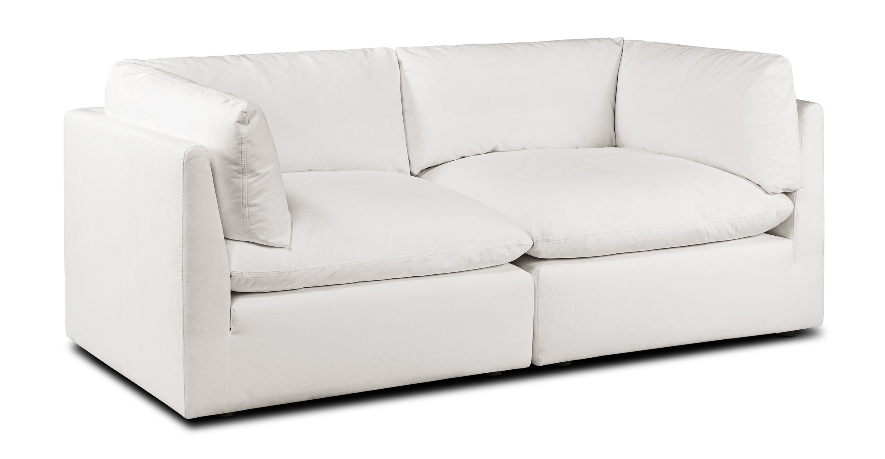 2-Seat Davos Modular Sofa - Modern Sectional Couch for Living Room, Lounge & Small Spaces