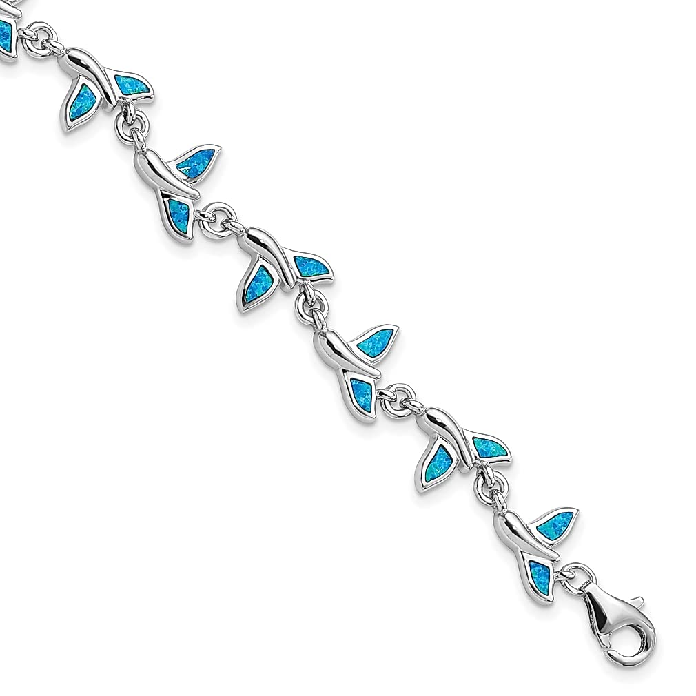 925 Sterling Silver Whale Tail Bracelet - 7.75 Inch Adjustable Animal Jewelry for Women | Elegant Gift for Her | Perfect for Beach Parties, Date Nights & Everyday Wear