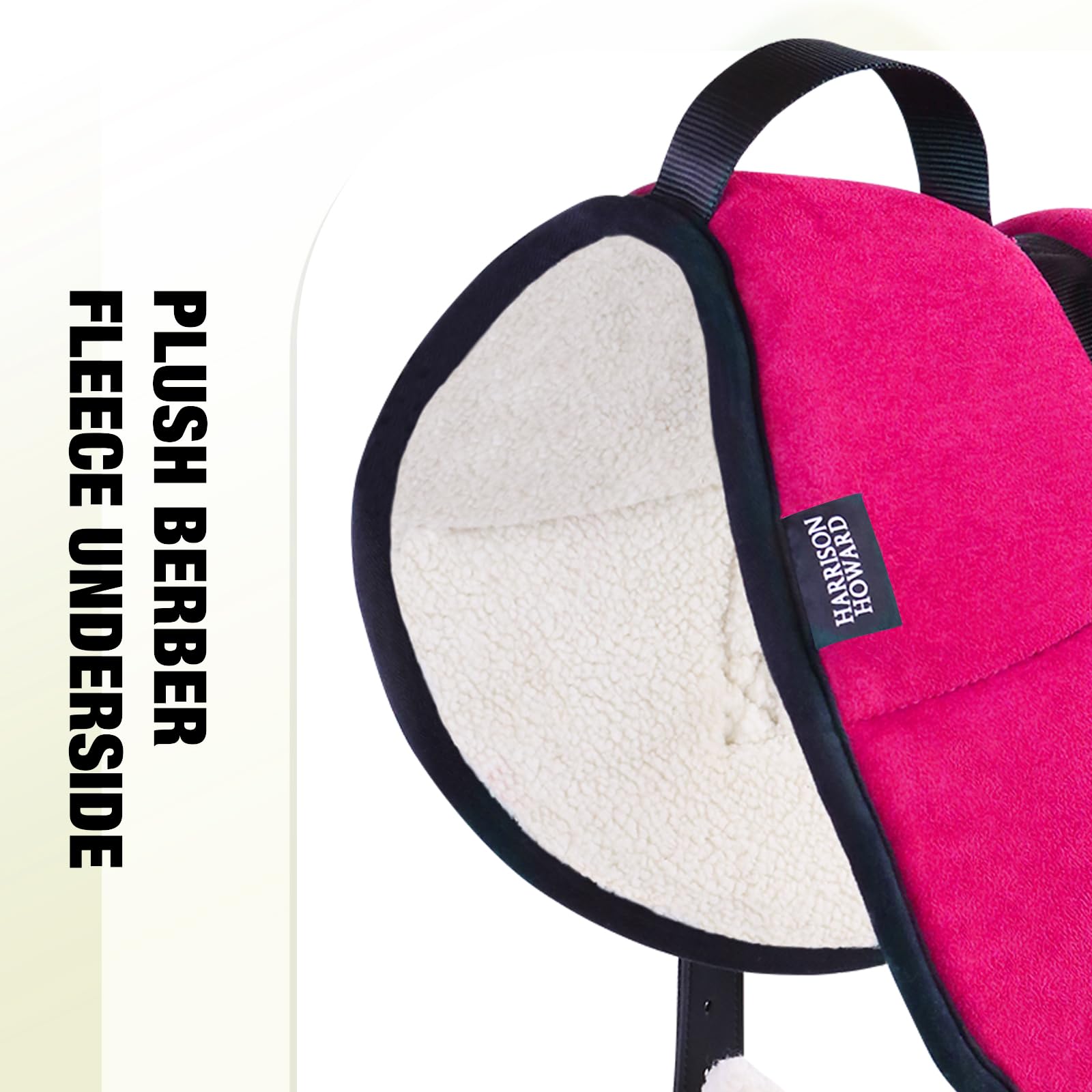 Harrison Howard Equestrian Saddle Pad - Breathable Horse Riding Pad with Girth for Western & English Riding - Perfect for Trail Riding, Training & Show Jumping