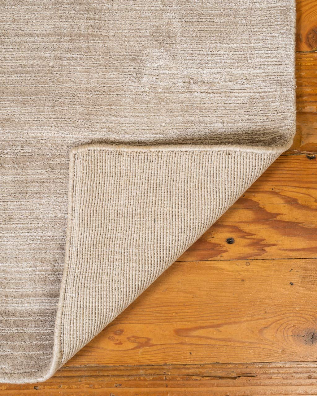 Eco-Friendly Handmade Natural Fiber Area Rug - Rectangle Manning Contemporary Design, Hand Loomed Durable Accent Rug, Light Grey 6' x 9' for Living Room, Bedroom & Office Decor
