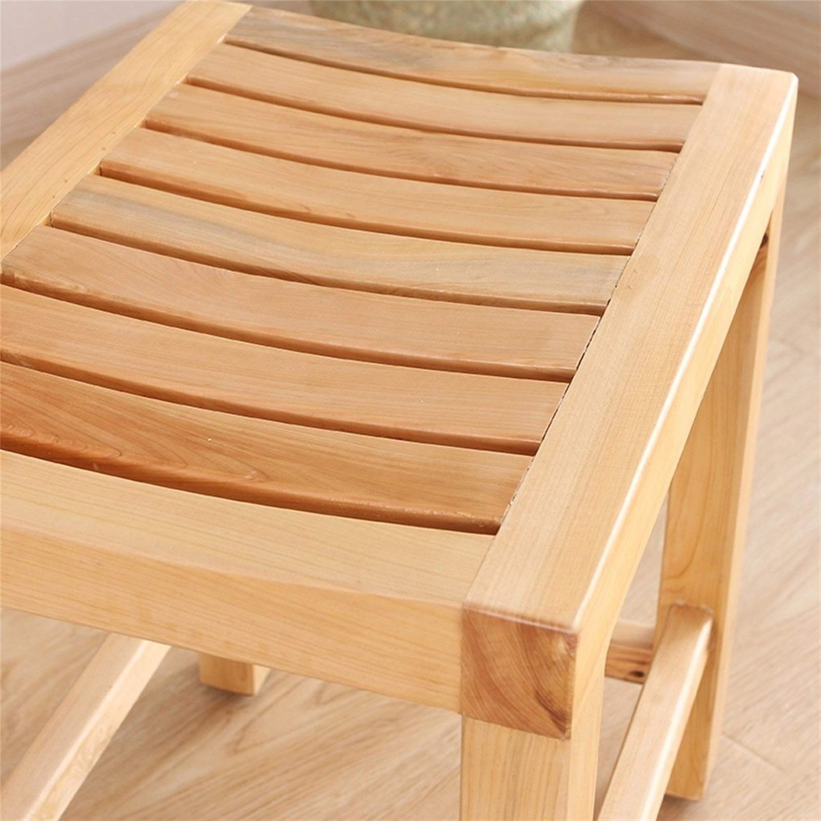 Premium Heavy Duty Shower Seat Bath Chair - Sturdy Wooden Bathroom Bench Stool with Tool-Free Assembly | Lightweight & Portable for Travel | Supports 550 lbs (250kg) | Ideal for Elderly, Disabled & Post-Surgery Bathroom Safety
