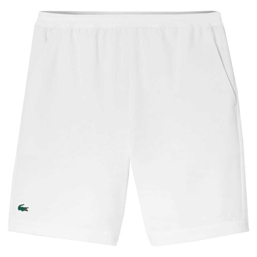 Lacoste Men's Ultra Dry Quick-Dry Shorts - White | Lightweight & Breathable for Running, Golf & Casual Wear