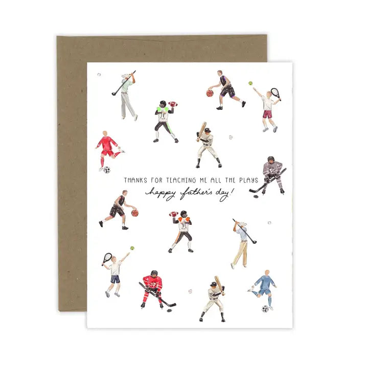 ALMEIDA ILLUSTRATIONS Sports Themed Happy Father's Day Gifts - Perfect for Dad's Birthday, Anniversary & Father's Day Celebrations
