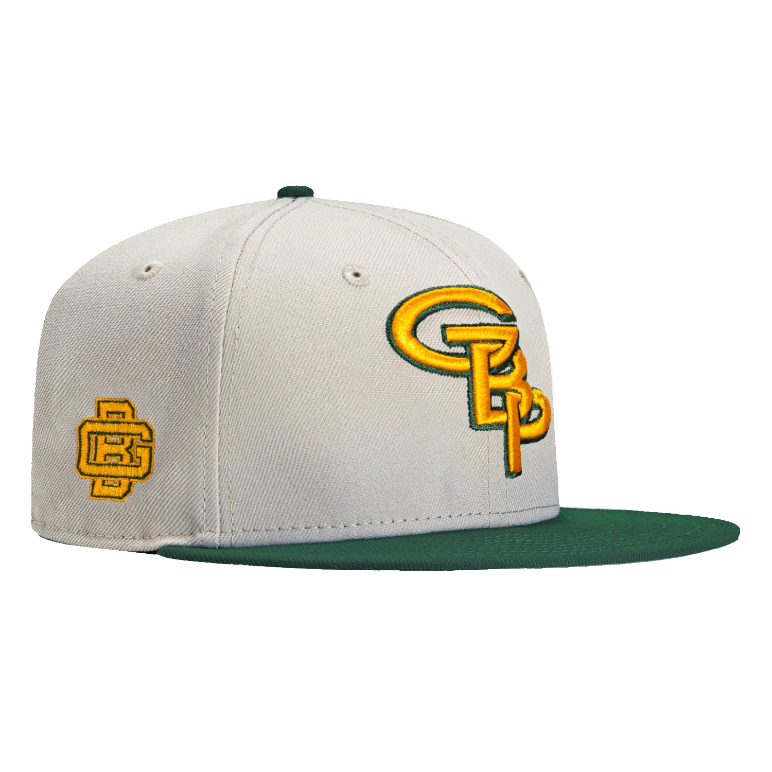 New Era 59Fifty Green Bay Packers Logo Patch Snapback Hat - Stone Dome Color - Official NFL Licensed Cap for Men & Women - Perfect for Game Day, Sports Events & Streetwear Fashion