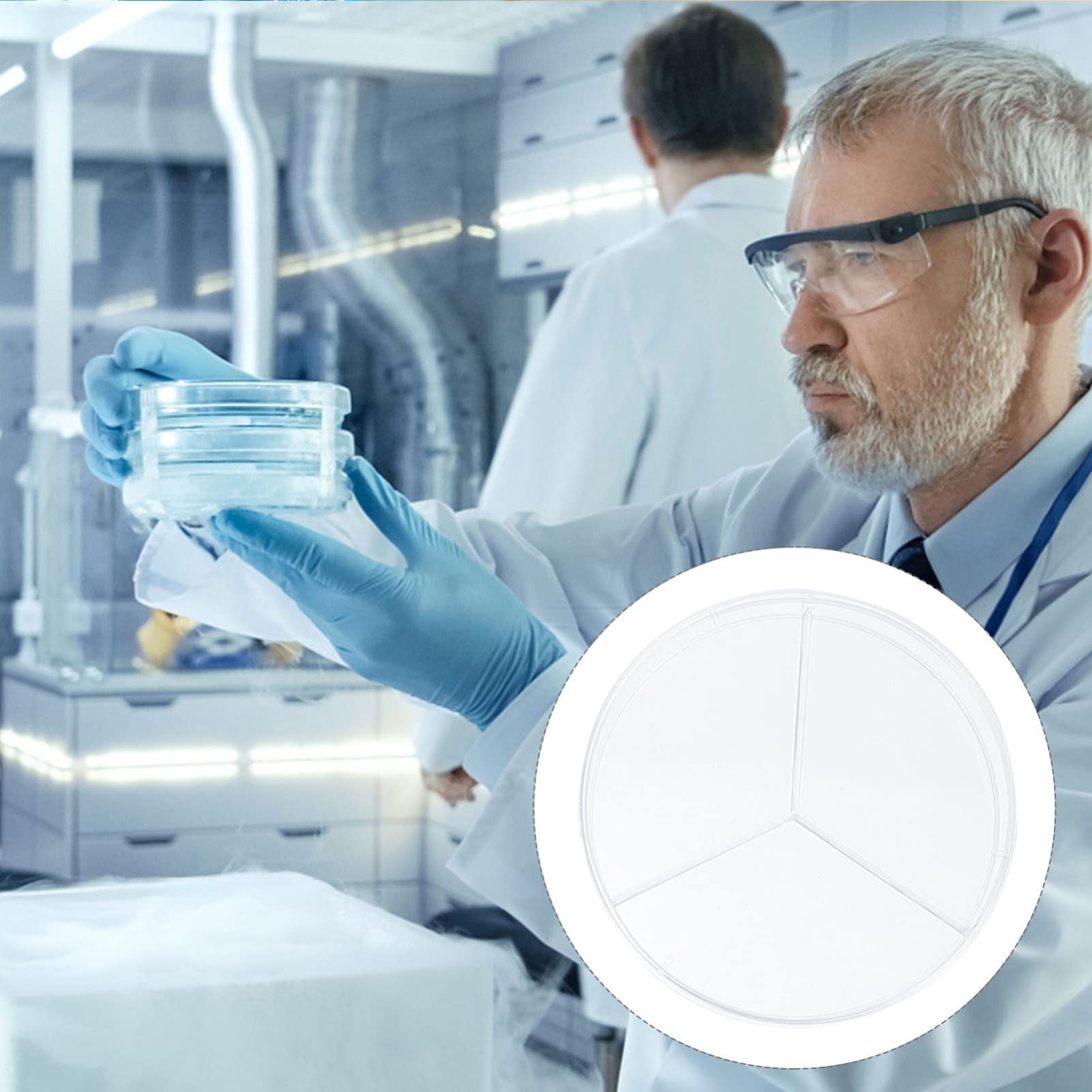 10pcs Plastic Petri Dishes with Lids - Laboratory Grade for Science Projects, Cell Culture, Bacteria Growing | Ideal for School Labs, Home Science Experiments & Microbiology Studies