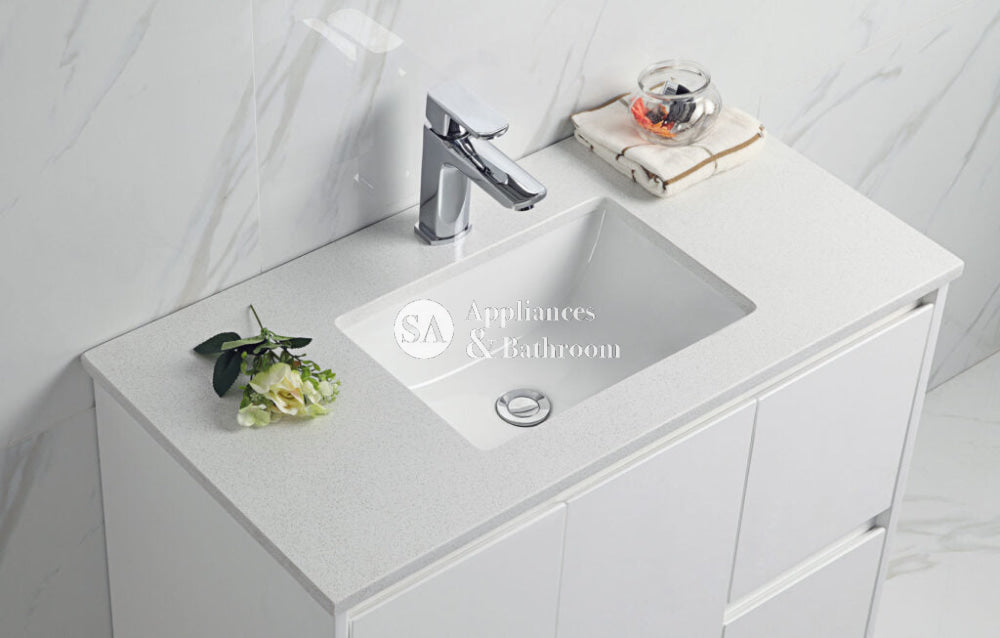 Aulic Alice 24-Inch Floor Standing Bathroom Vanity with Sink - Modern Freestanding Vanity for Small Bathrooms, Powder Rooms & Master Baths