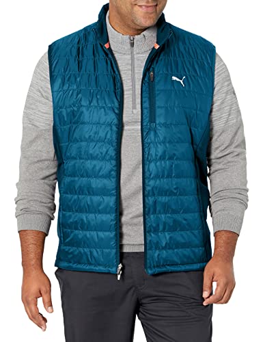 PUMA GOLF Men's Quilted Primaloft Vest - Lightweight Insulated Winter Jacket for Golf & Outdoor Activities | Cold Weather Gear for Running, Hiking & Casual Wear
