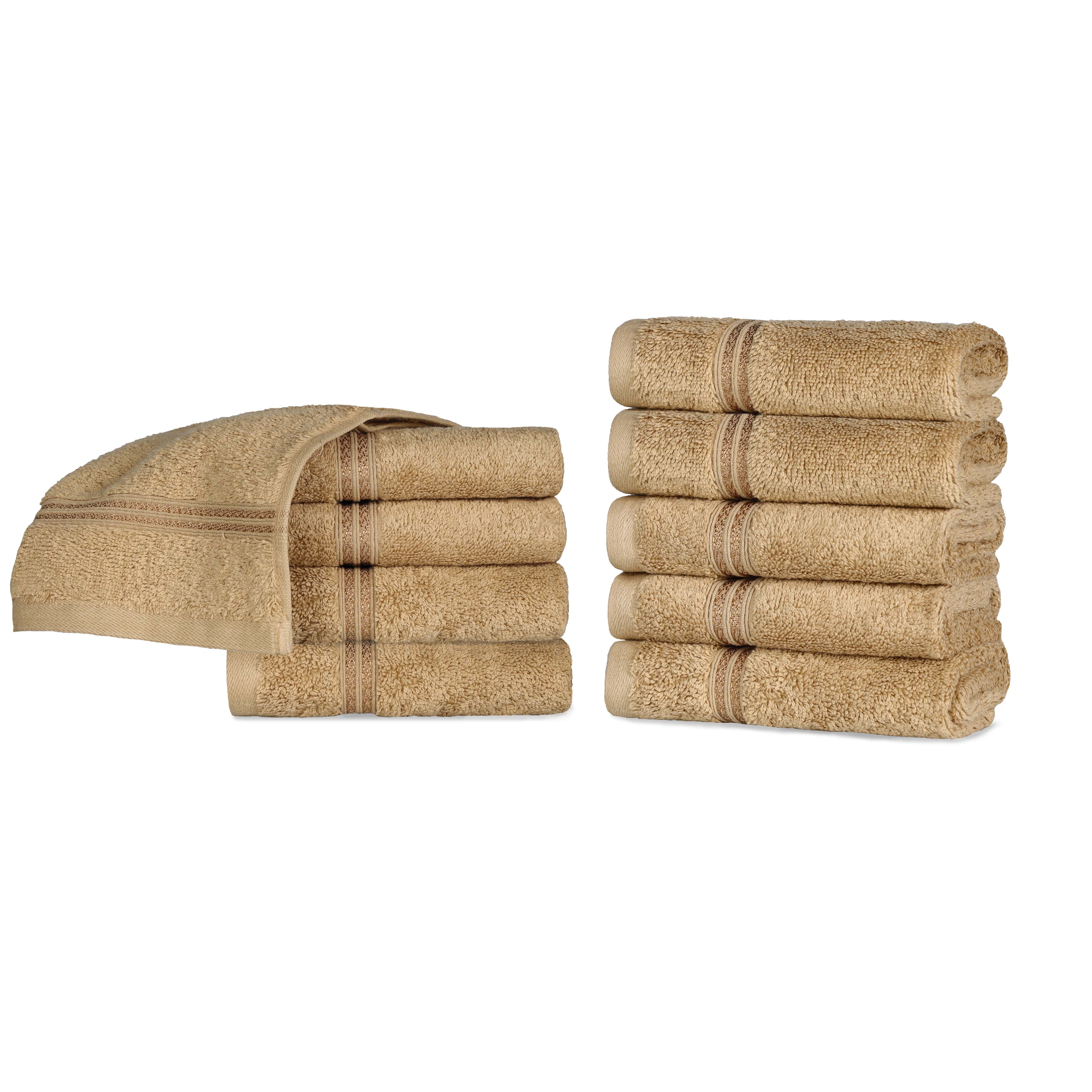 Premium Egyptian Cotton Face Towels - Ultra Soft & Highly Absorbent Bath Towel Set of 10 | Gentle for Sensitive Skin, Perfect for Spa, Gym & Luxury Bathroom Essentials