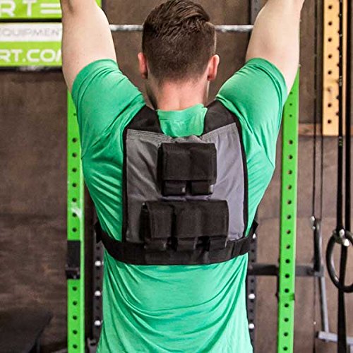 10kg or 20kg Adjustable Weight Vest for Strength Training - Easy Add/Remove Weights - Fitness & Conditioning Equipment for Running, Hiking, CrossFit & Workouts