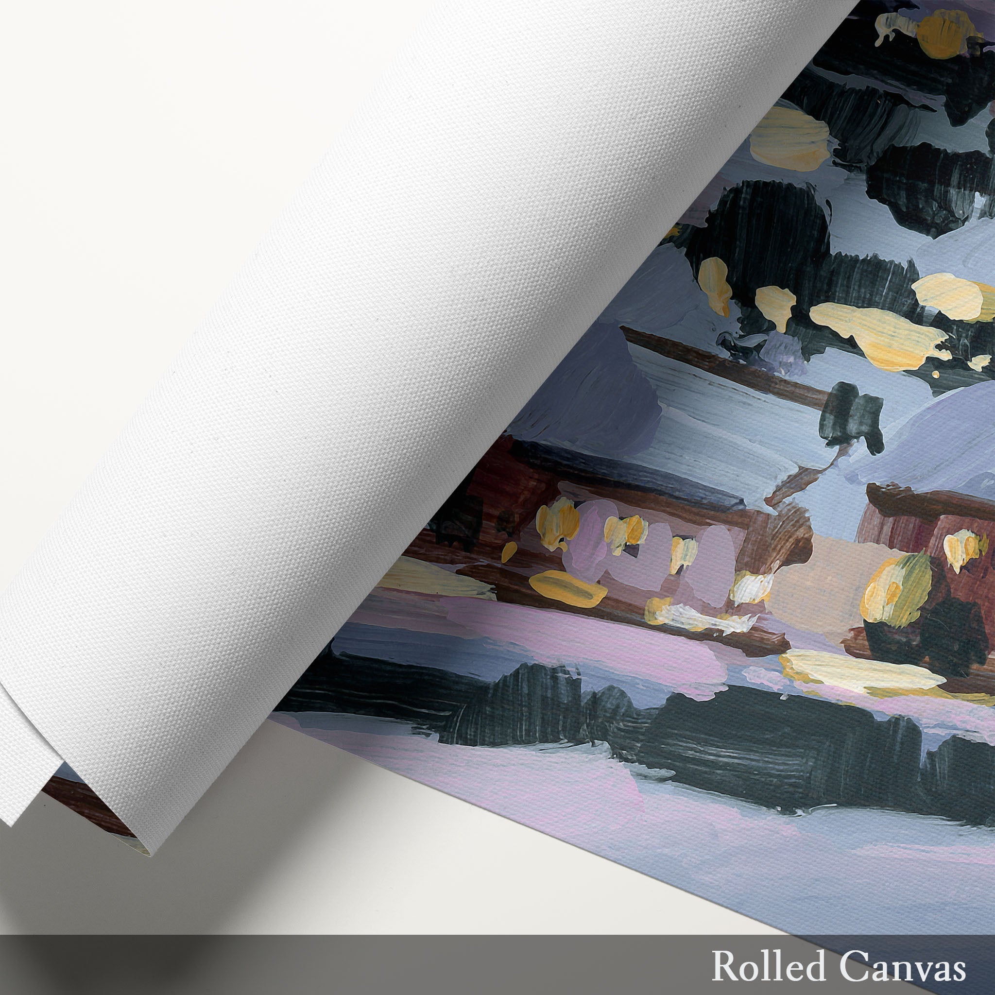 Winter Village Art Print - Handmade Canvas Wall Decor for Christmas & Holiday Home Decor - Perfect for Living Room, Bedroom & Office