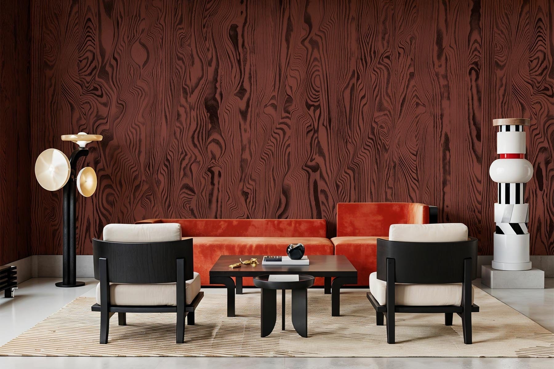 Premium Veneer Sheets - Marsala Red Wood Veneer for Furniture, Cabinets & DIY Projects - High-Quality, Vibrant Finish for Home Decor & Crafting