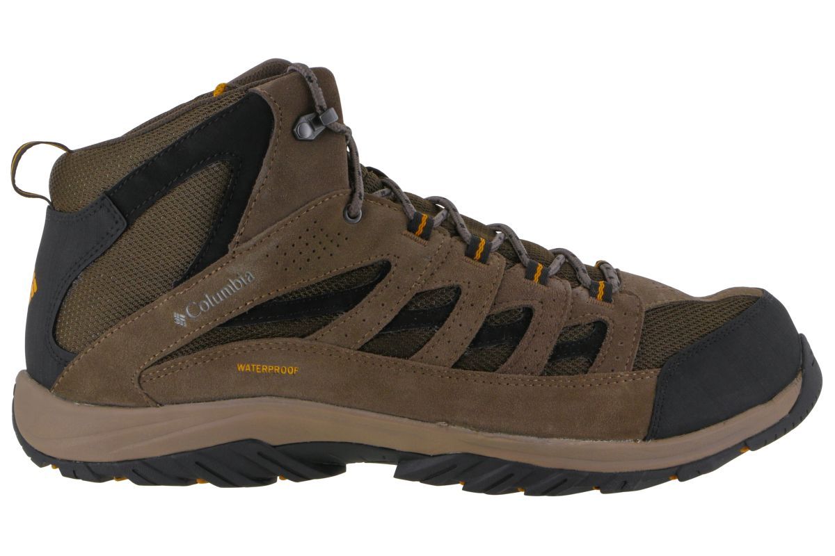 Columbia Crestwood Mid WP Cordovan Waterproof Hiking Boots for Men - Durable Outdoor Shoes for Trail Walking & Mountain Climbing