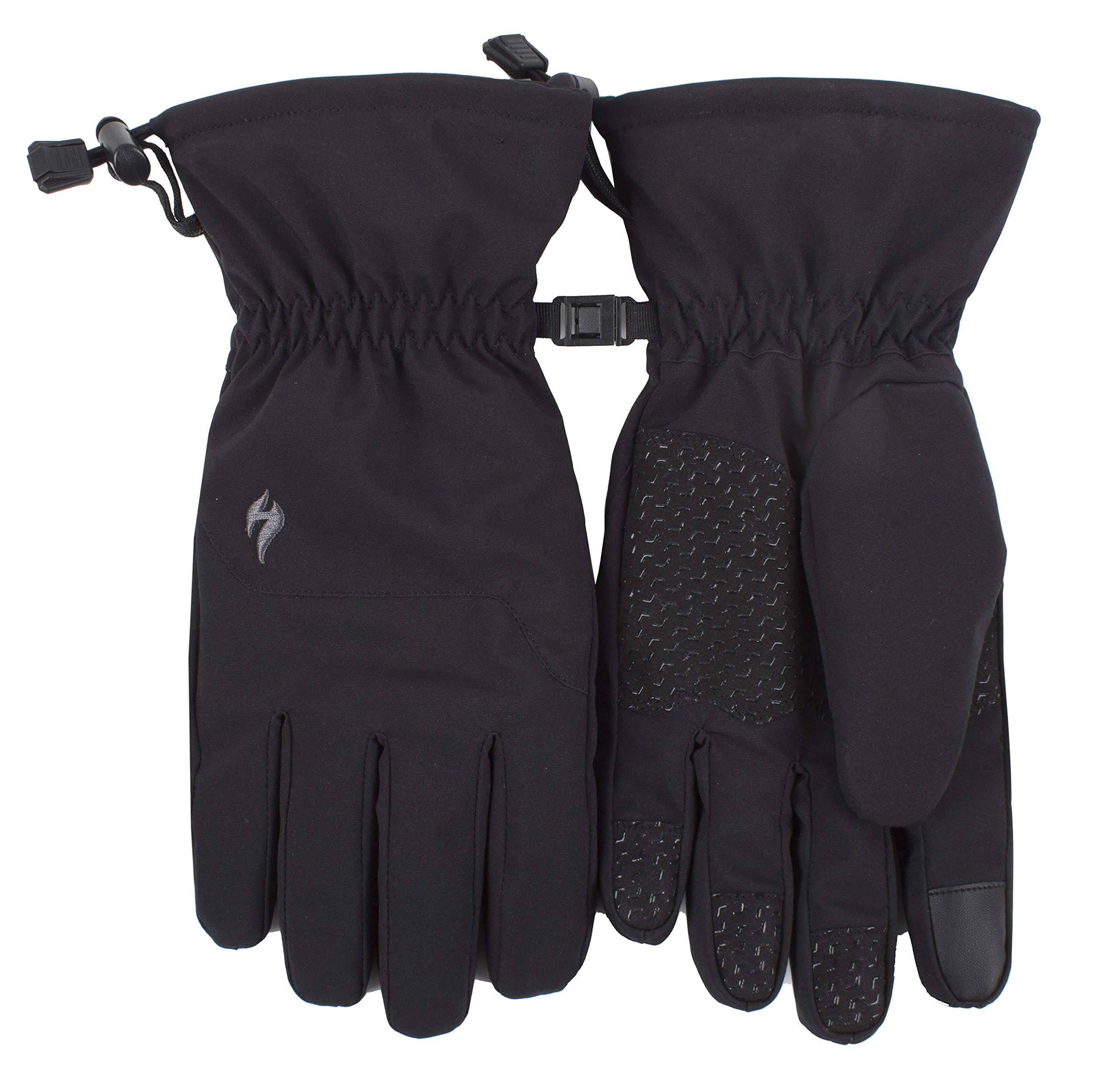 Heat Holders Men's Revelstoke Thinsulate Insulated Soft Shell Touchscreen Gloves - Winter Outdoor Activities, Skiing, Snowboarding & Cold Weather Protection