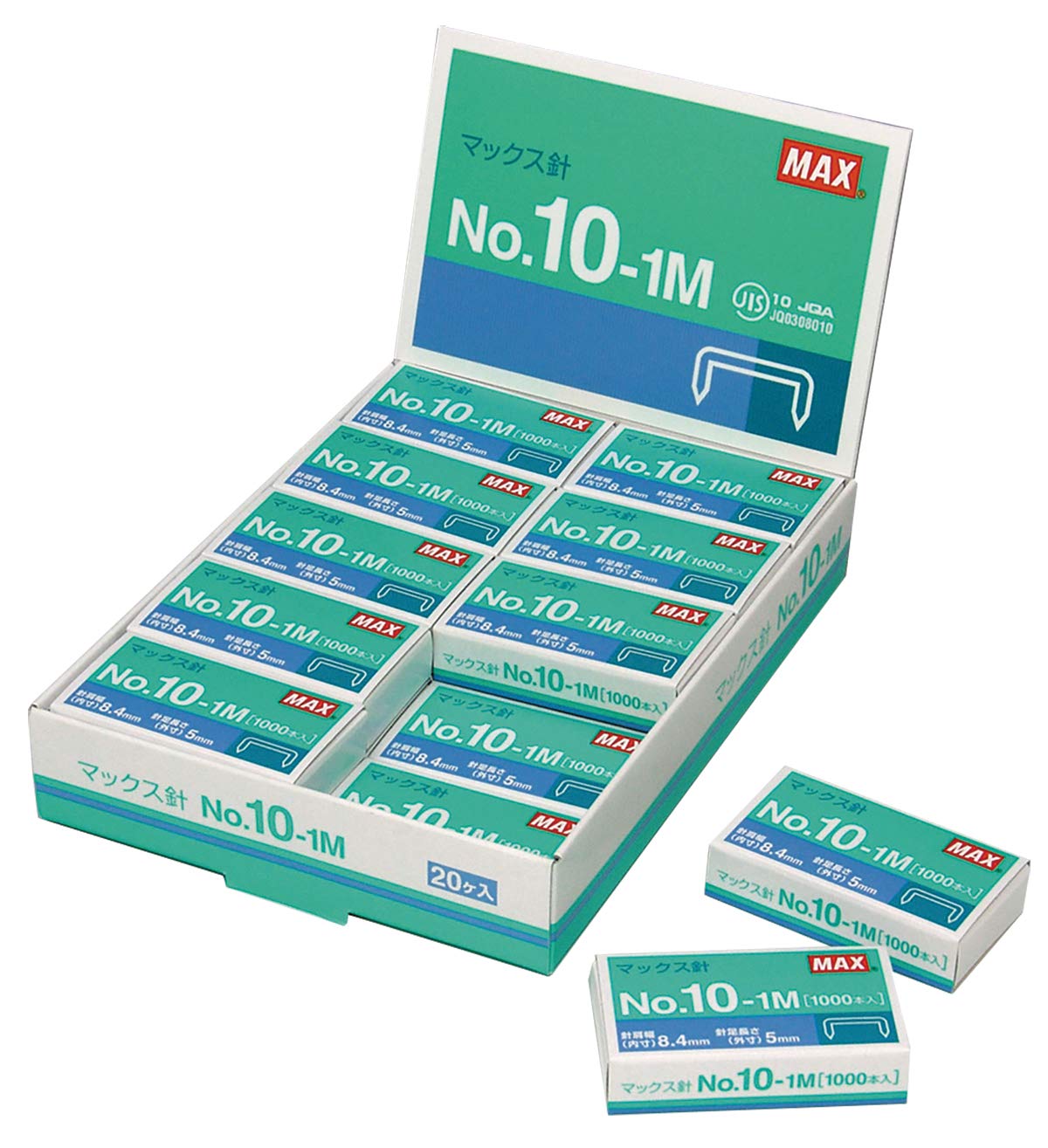 Max Heavy Duty Stapler - No. 10-1M & No. 10 Staples (20 Boxes Included) - Perfect for Office, School & Home Paperwork Organization