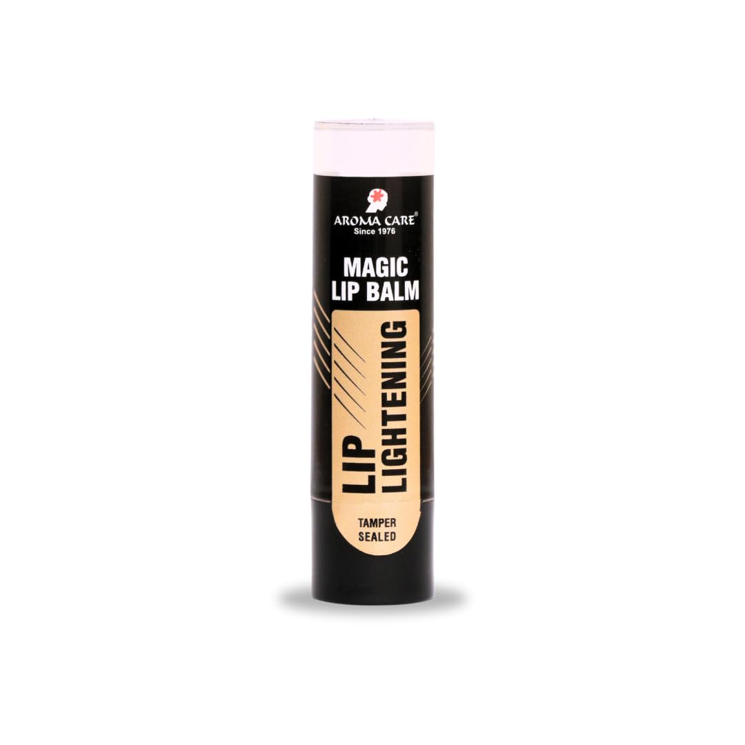 Aroma Care Magic Lip Lightening Balm for Dark Lips - Natural Pink Tint, Softens & Moisturizes - 100% Natural, Chemical-Free, Nourishing & Hydrating Lip Care (4.7g) - Perfect for Daily Use, Night Treatment & Lip Makeup Prep