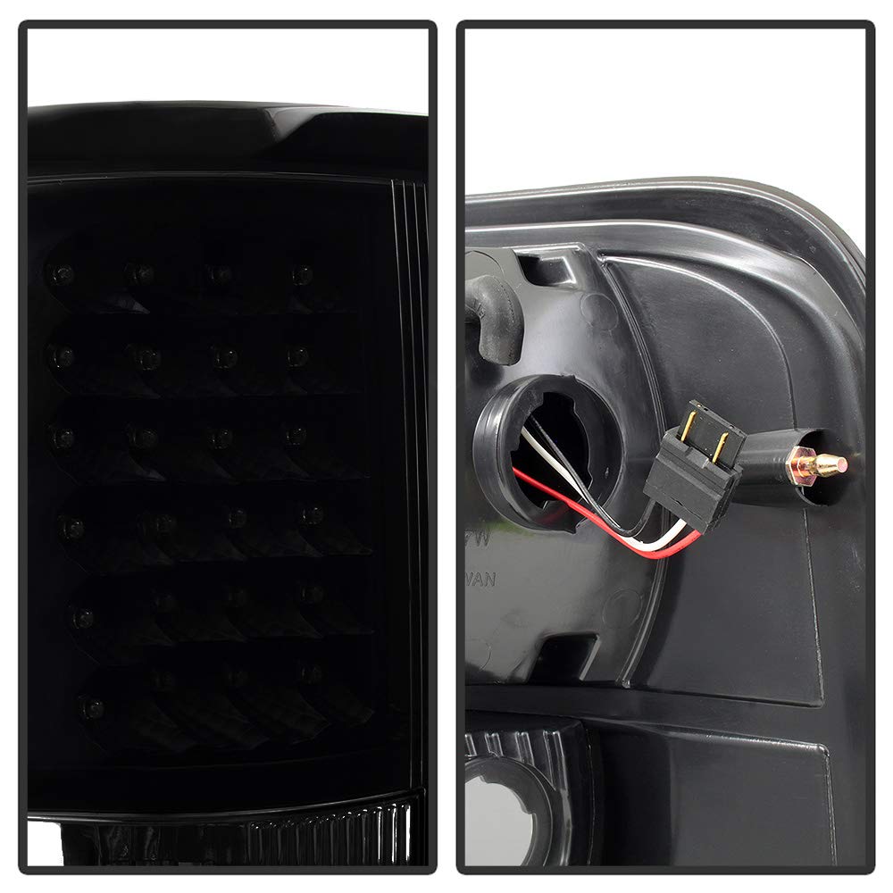 ACANII LED Tail Lights Brake Lamps - Smoked Lens Black Housing for 2004-2008 Ford F150 Pickup Truck (Pair Left+Right, Cyber Black V2) - Upgrade Your Truck's Style & Safety for Night Driving