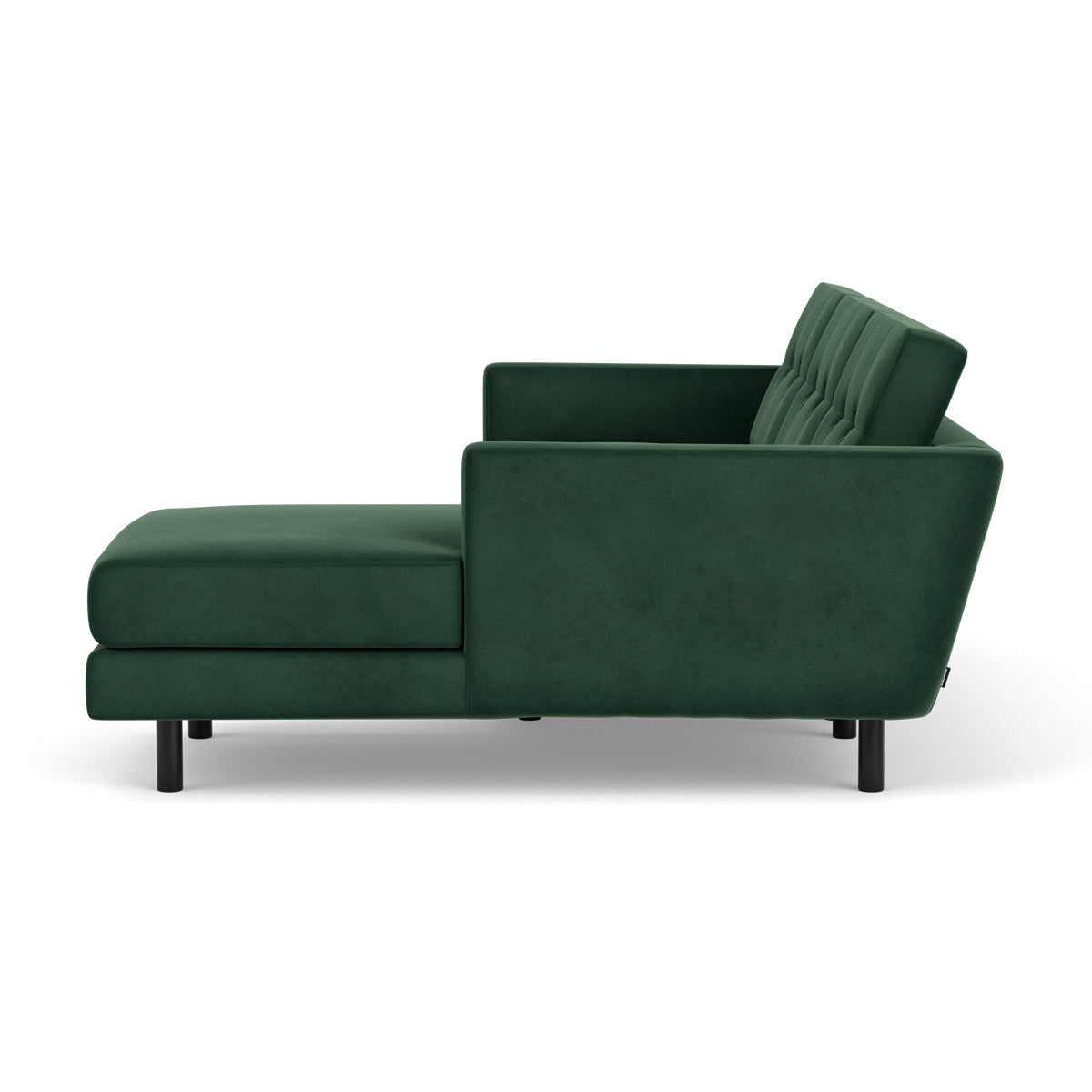 Conrad Velvet Right Chaise Sofa - Modern Upholstered Sectional Couch for Living Room, Lounge & Apartment Decor | Perfect for Small Spaces & Home Theater Seating