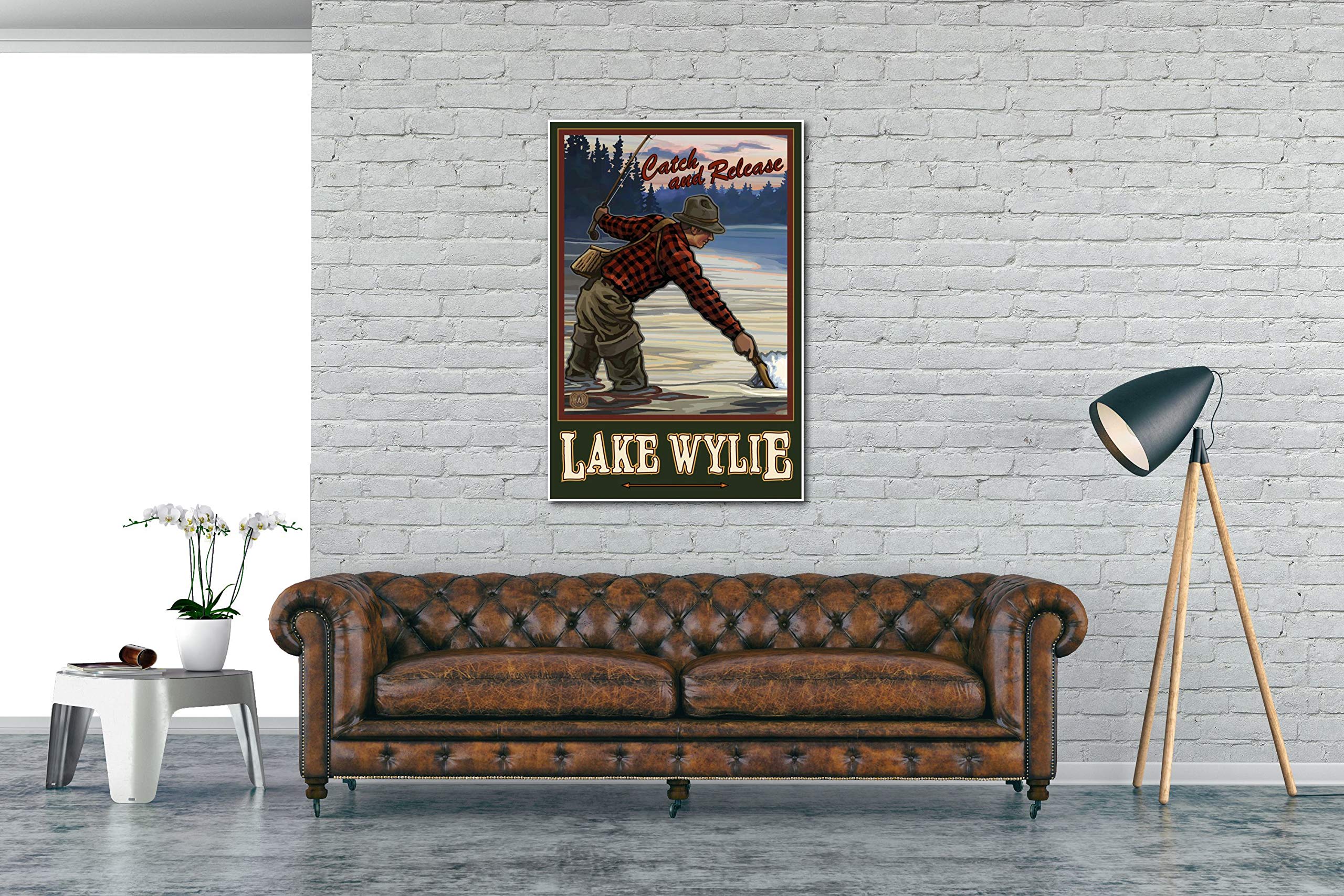 Lake Wylie South Carolina Giclee Art Print - 30x45 Inch Premium Travel Artwork by Paul A. Lanquist - Perfect for Home Decor, Office Wall Art & Gift Ideas