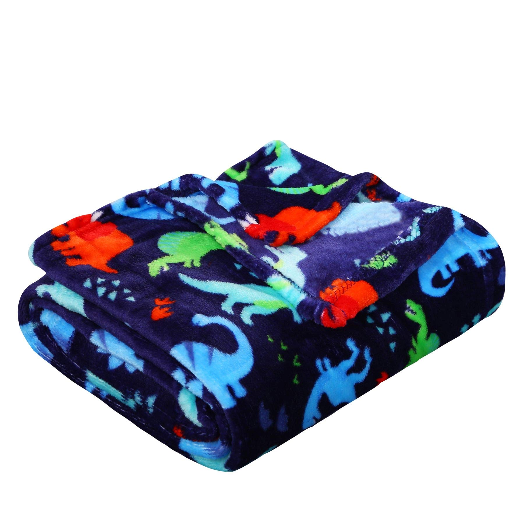 Dino Throw Blanket - Soft Cozy Dinosaur Fleece Throw for Kids & Adults - Perfect for Bed, Couch & Movie Nights