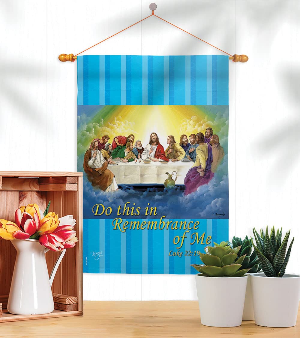 Last Supper Religious House Flag Set 28x40