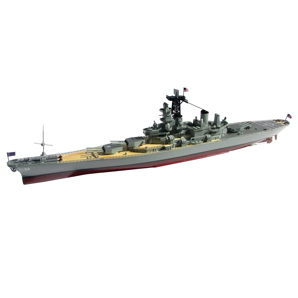 1/700 Scale USS BB-64 Wisconsin Battleship Plastic Model Kit - T-Toy 5.2 x 2.3 Inch Military Ship Puzzle for Collectors & Hobbyists | Perfect Gift for Navy Enthusiasts & Model Builders | Display, DIY Project, War Game Scenes