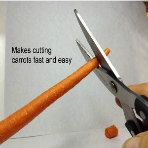 Heavy Duty Kitchen Scissors for Cutting Meat and Bones - Professional Stainless Steel Food Shears for Lobster, Poultry, Herbs - Chef Approved Multi-Purpose Cooking Tool (Perfect for Meal Prep, Butchering, and Seafood Preparation)