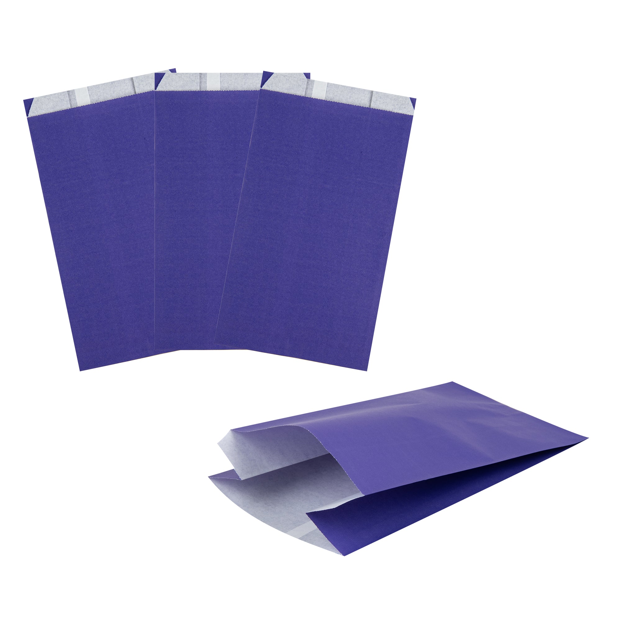 Purple French Fry & Snack Bags - 5