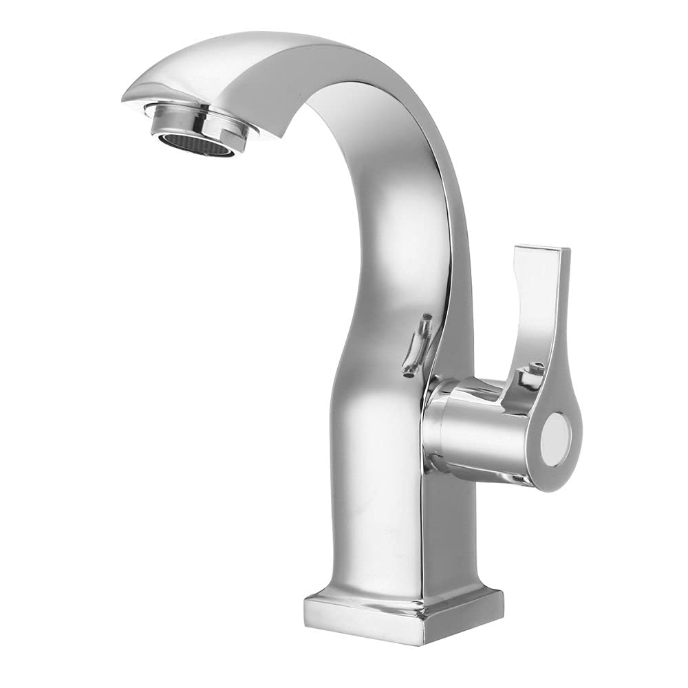 Chrome Single Handle Cold Water Bathroom Sink Faucet - Copper Basin Tap for Bathroom Vanity, Home & Garden Supplies - Perfect for Modern Bathrooms and Powder Rooms