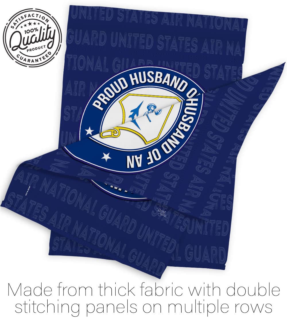 Proud Husband Airman Garden Flag Set - USA Made Military Yard Decor for Veterans