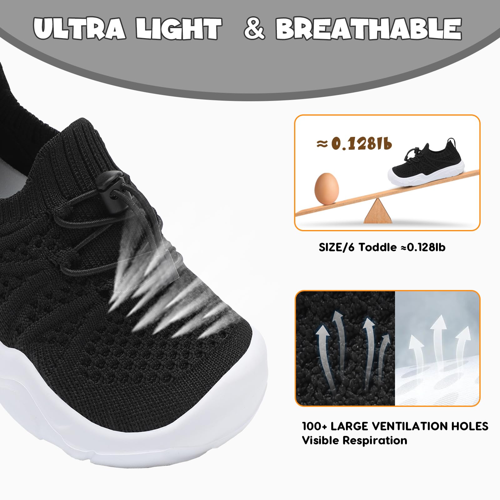 JOINFREE Toddler Barefoot Shoes - Lightweight Slip-On Sneakers for Boys & Girls, Perfect for Outdoor Play & Walking